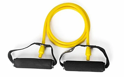 DITTMANN Body Tube Deluxe taśma do fitnessu Expander żółty/lekki uchwyt piankowy
