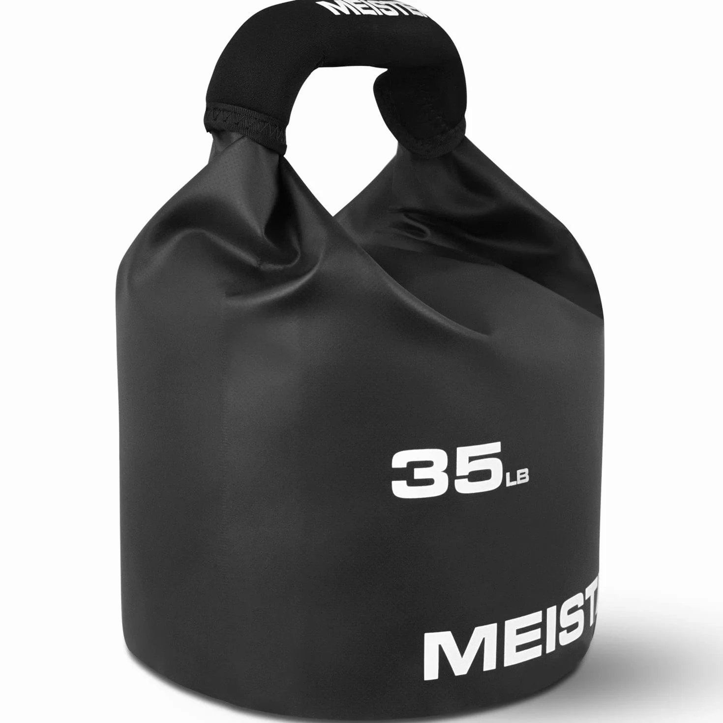 Meister BEAST przenośny kettlebell piaskowy, miękki worek na piasek, waga 15,9 kg, czarny