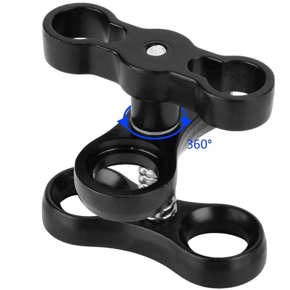 Adapter zaciskowy ze stopu aluminium do mocowania mini klips kulka motylkowa nurkowania