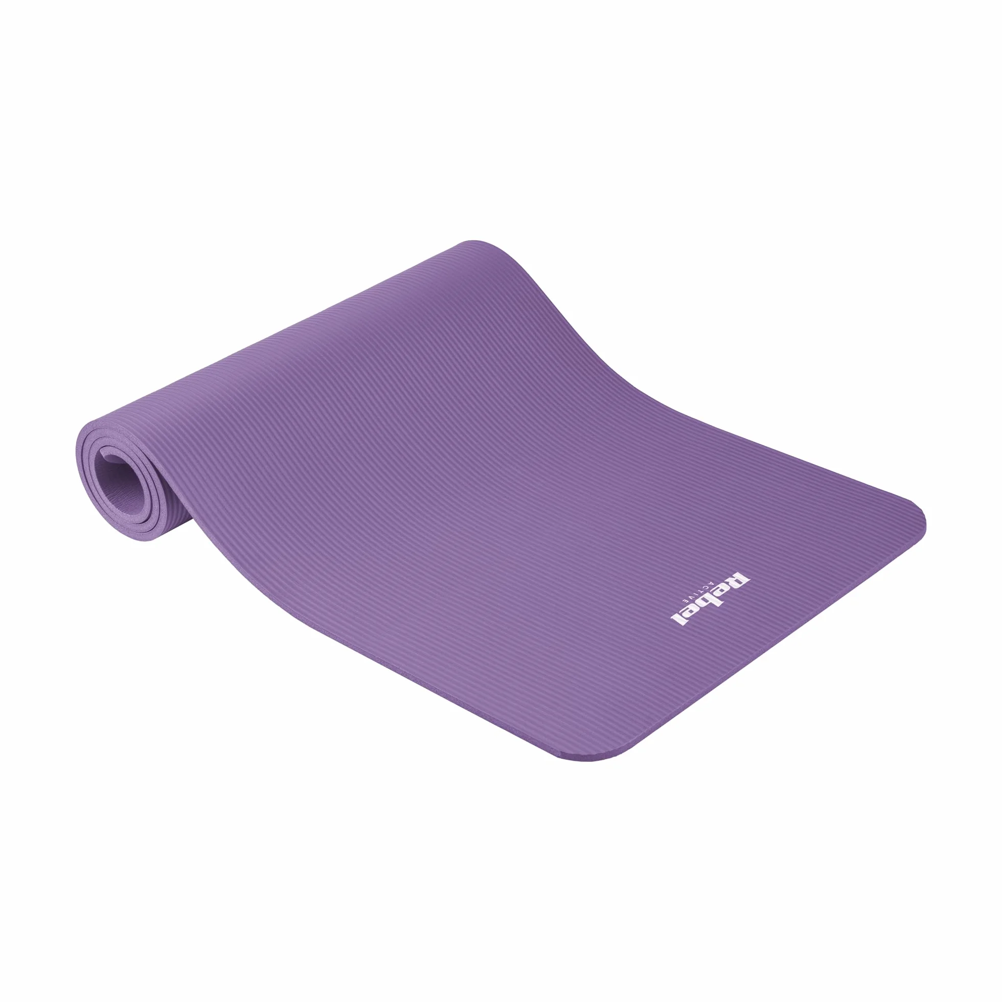 Rebel Mata Gimnastyczna do Ćwiczeń Joga Pilates Fitness 183x61cm Grubość 1cm Materiał NBR Fioletowa RBA-3150-PU