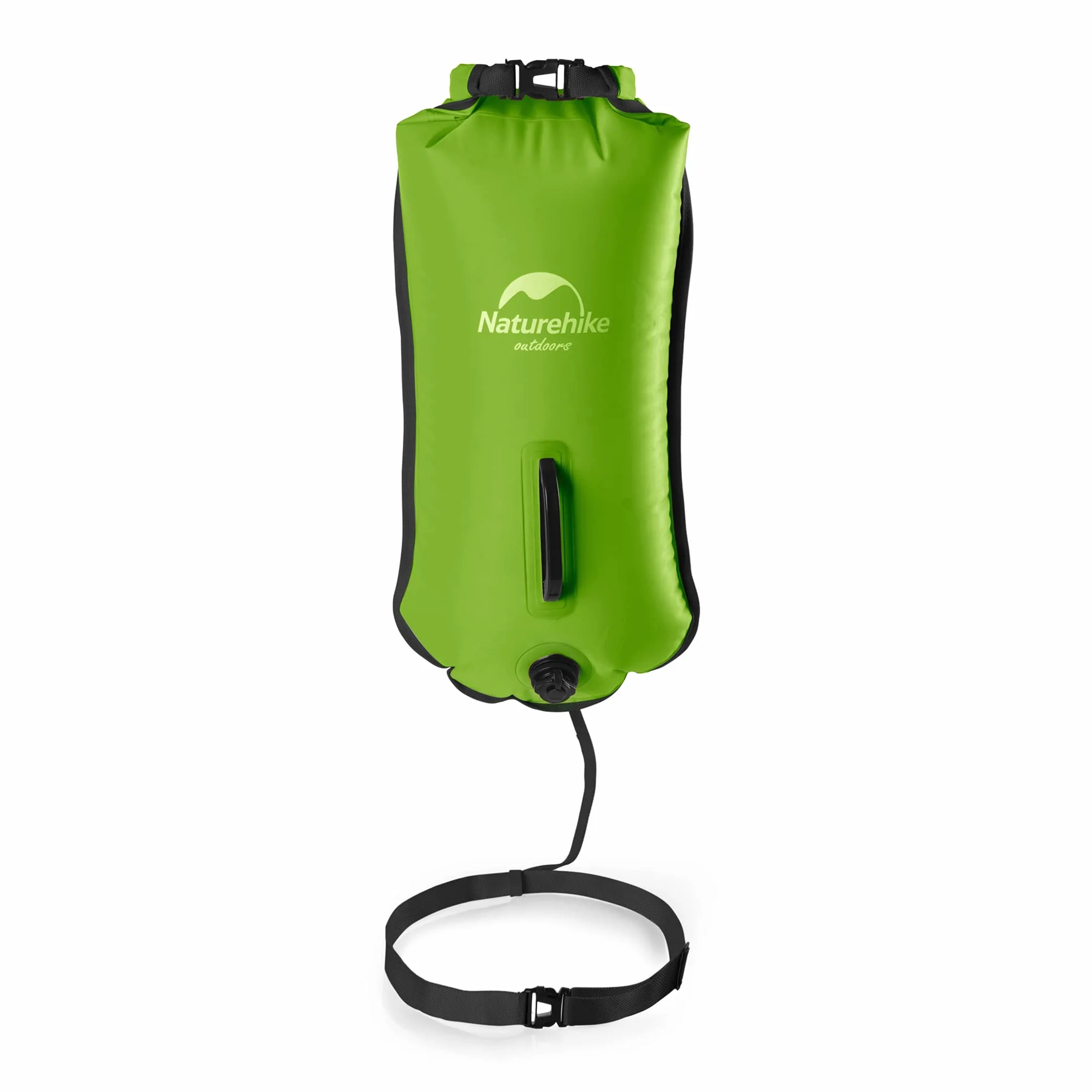 Naturehike Nadmuchiwana boja do pływania, 18 l, wodoszczelny worek do pływania z dwiema poduszkami powietrznymi, nadaje się do otwartych zbiorników wodnych i triatlonu, wyporność 18 kg, zapewnia