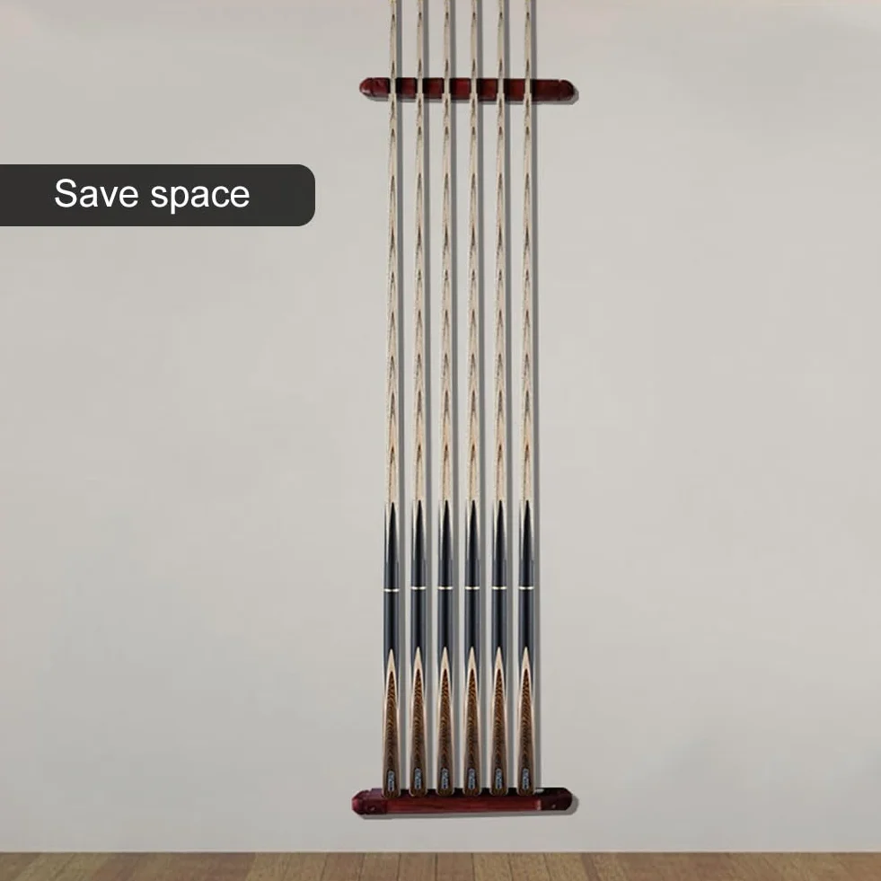 Drewniany stojak na kije bilardowe uchwyt ścienny Set Pool Cue Rack