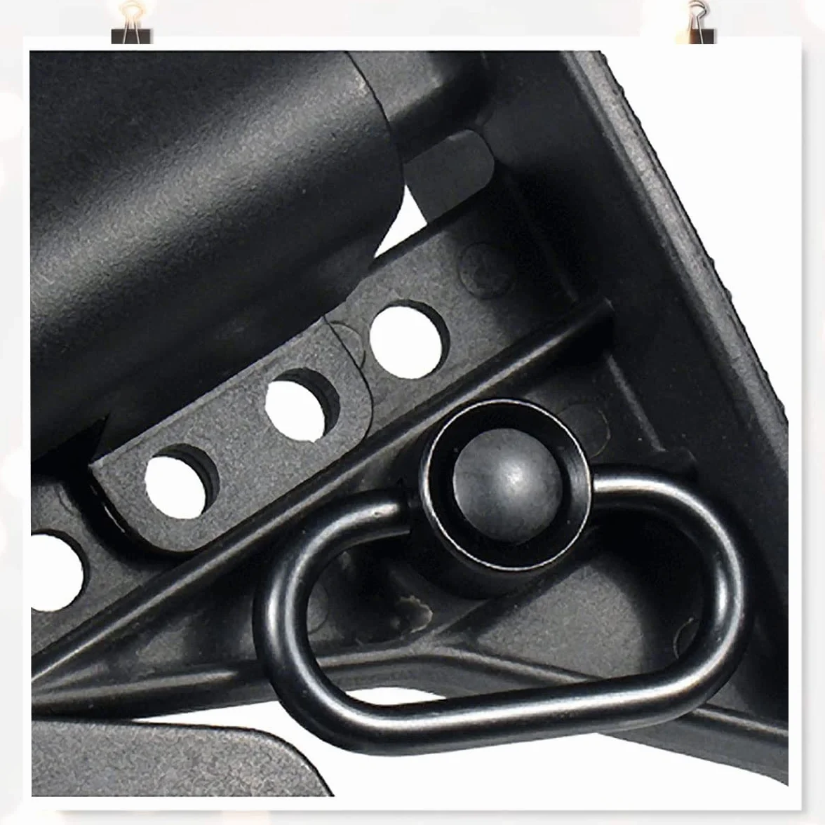 Sling Swivels QD Swivel Clip Loop Strap Quick Release obrotowe kółka 1,25 cala taktyczna klamra 4 szt. czarne