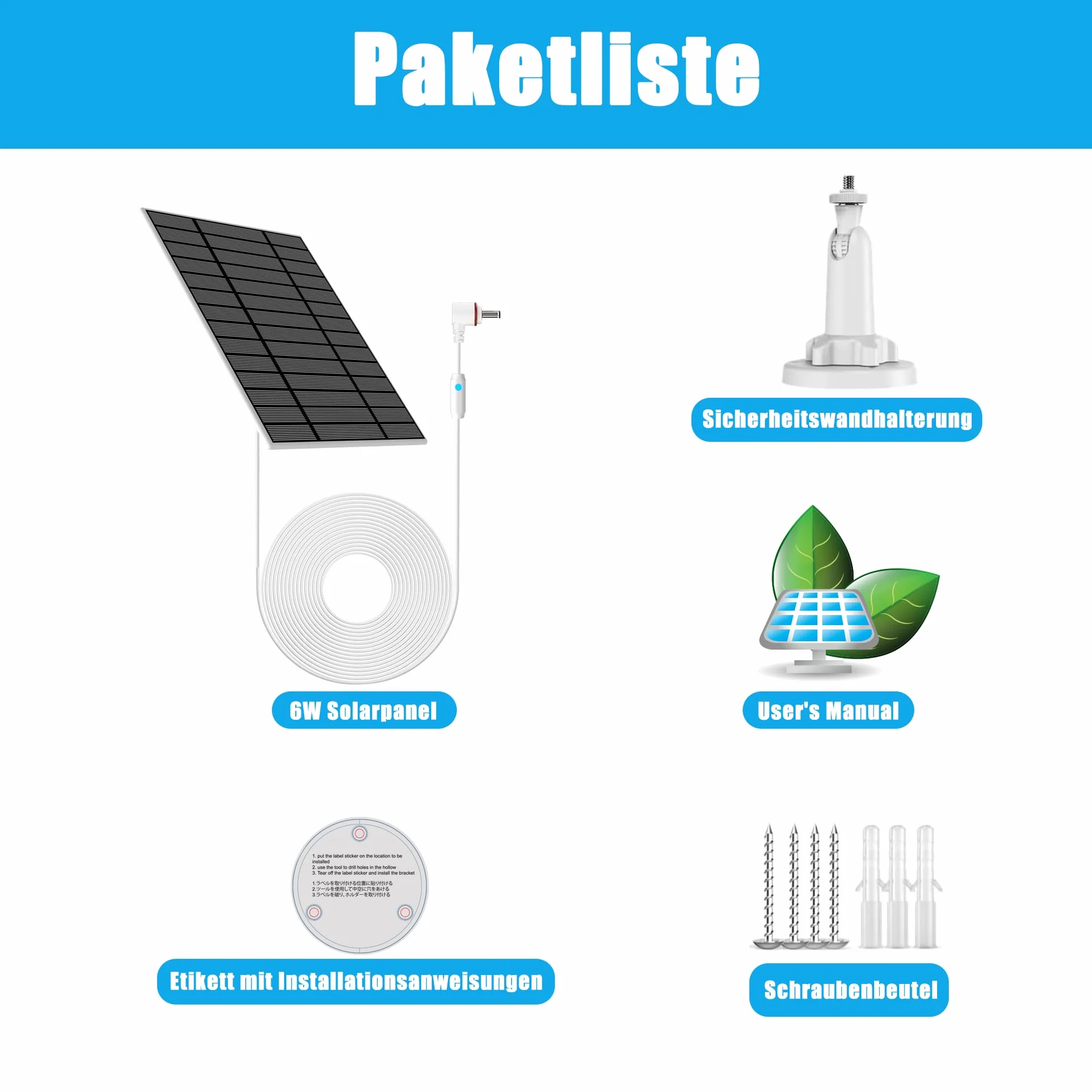 Ring Panel słoneczny 6 W IP66 USB-C DC 3,5 mm