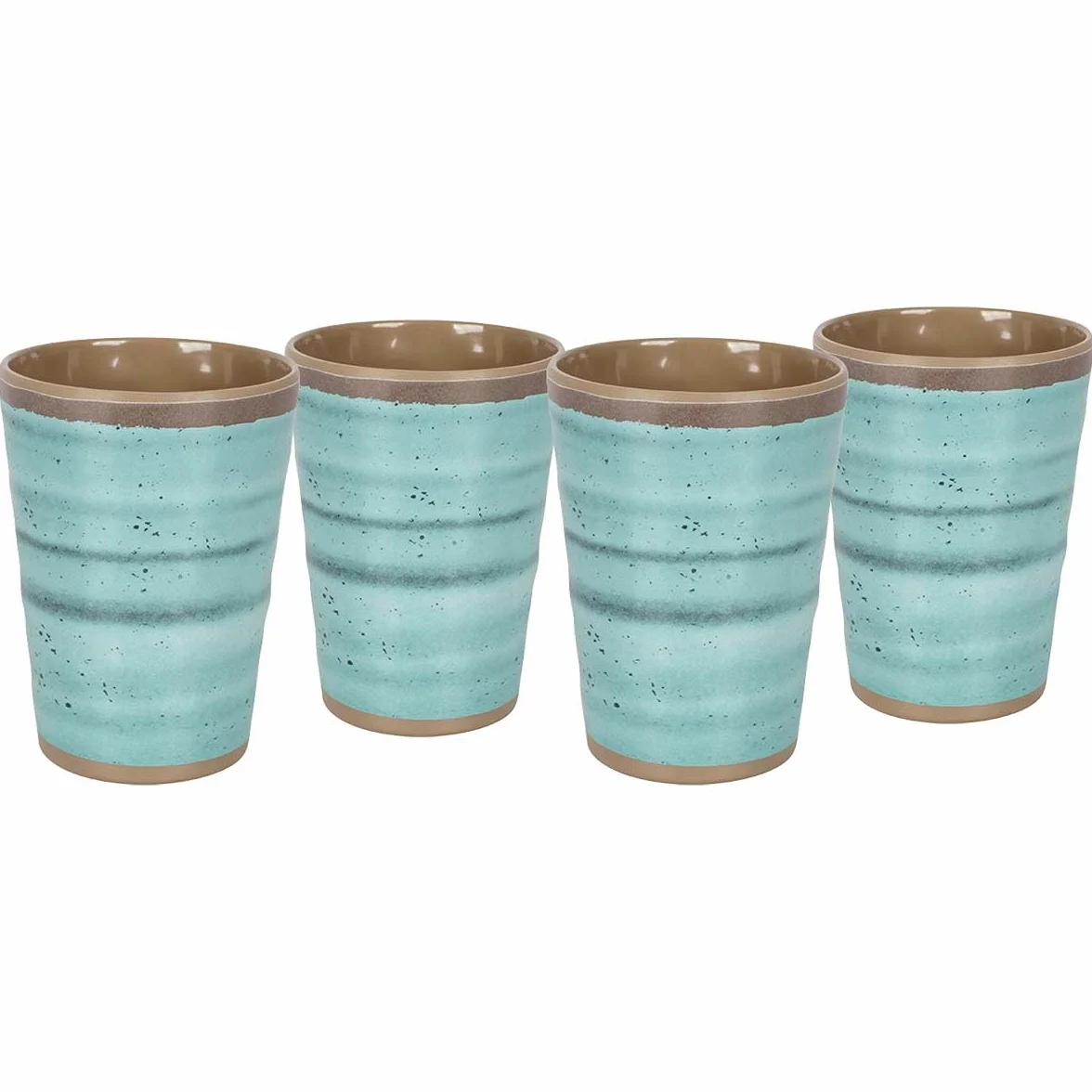 Bo-Camp - Kubek - 100% melamina - Ø 8,5 cm - Aqua - 4 sztuki