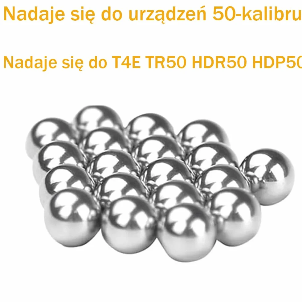 100 sztuk kulek do paintballa kal. 50, kulek do paintballa z litego aluminium kalibru 0,50, 2,6 grama, kulek do samoobrony pasujących do t4e TR50 HDR 50 HDP50