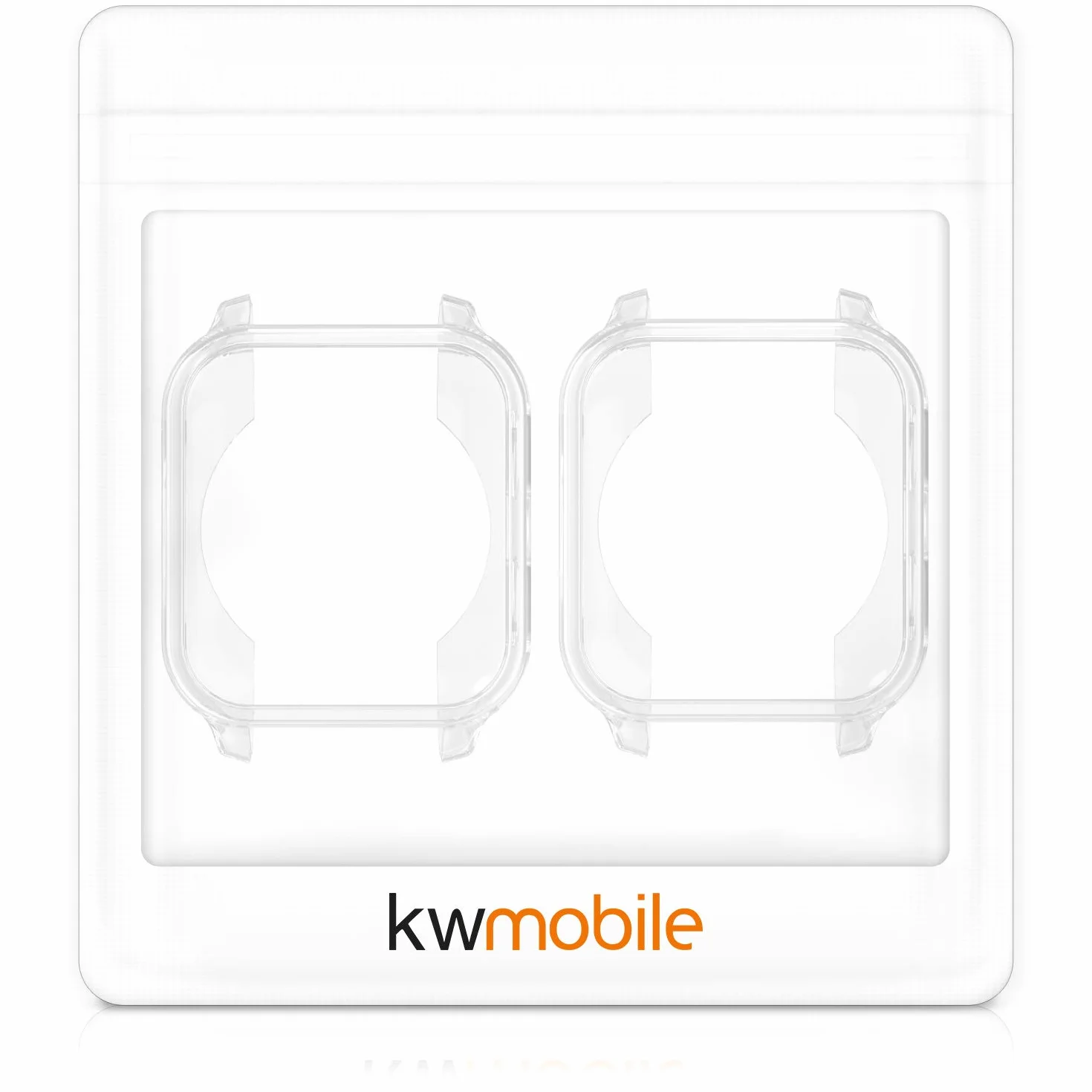 kwmobile Pokrowiec na ramę kompatybilny z Garmin Venu Sq Music/Sq Cover (2-pak) - przezroczyste silikonowe etui - przezroczyste