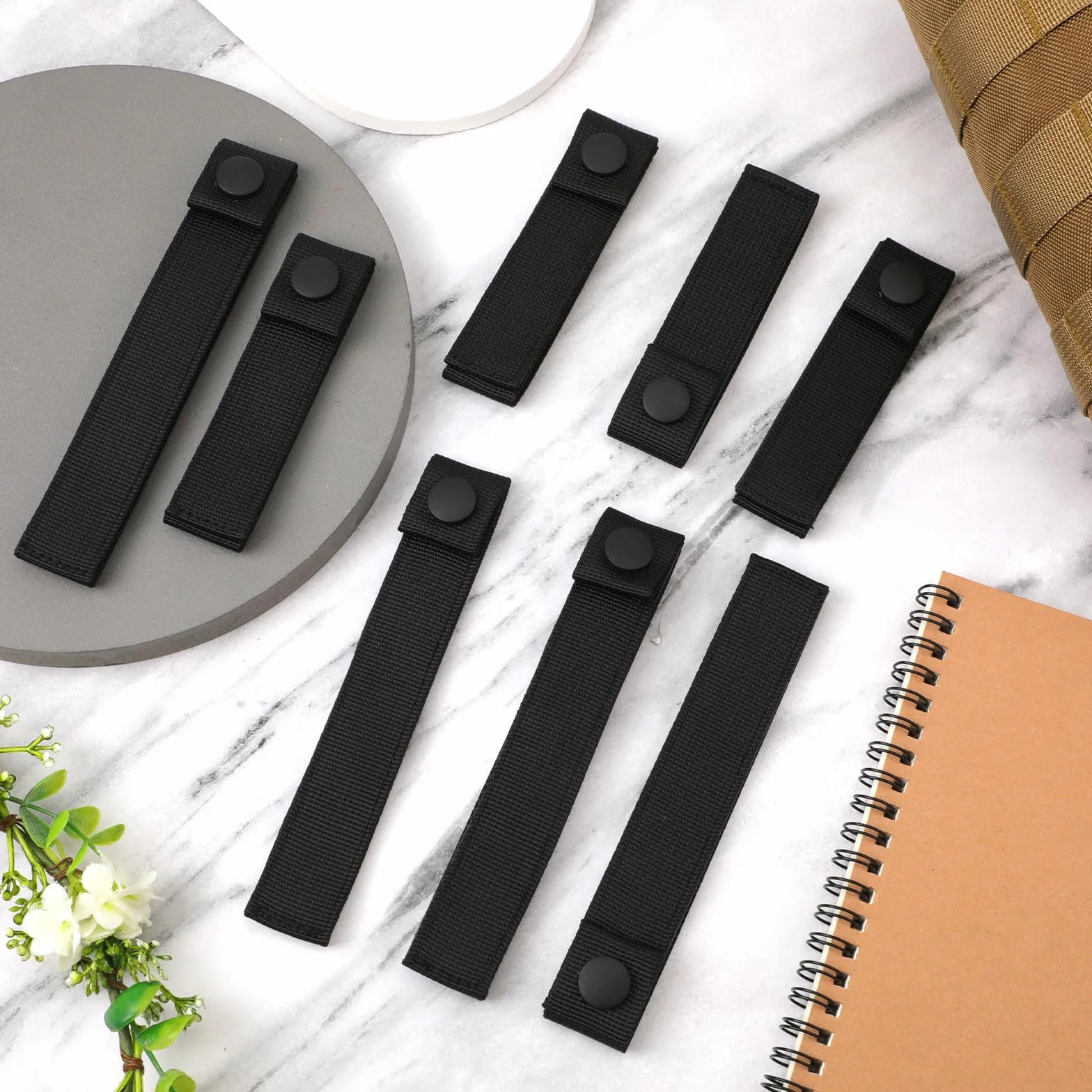 Paski MOLLE 8 Sztuk Nylon Pasek Mocujacy Wytrzymale Zatrzaskowy Klamra