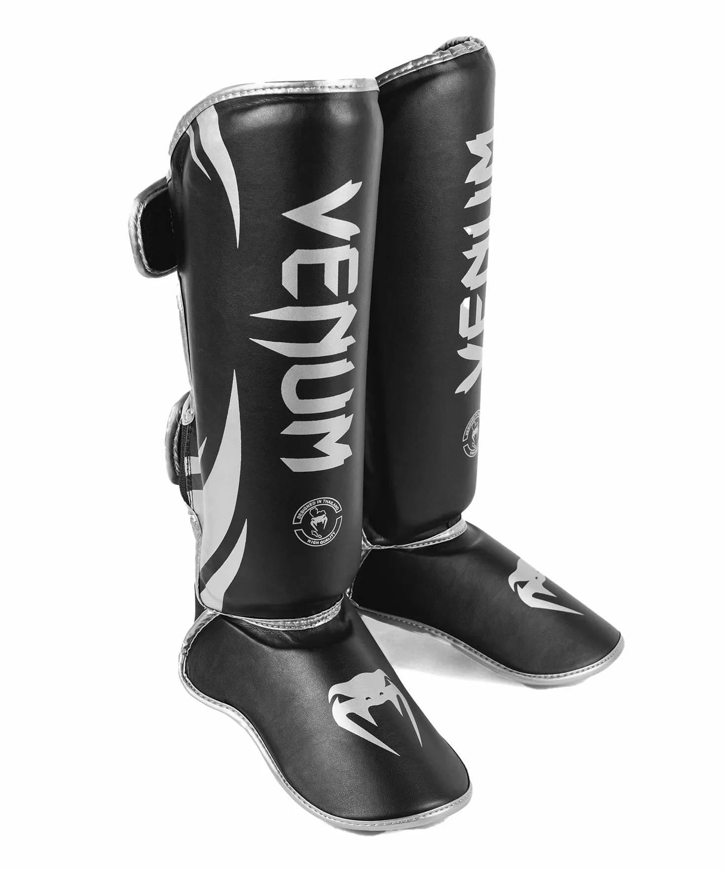 Venum Challenger Standup ochraniacze na golenie - czarny/srebrny - XL