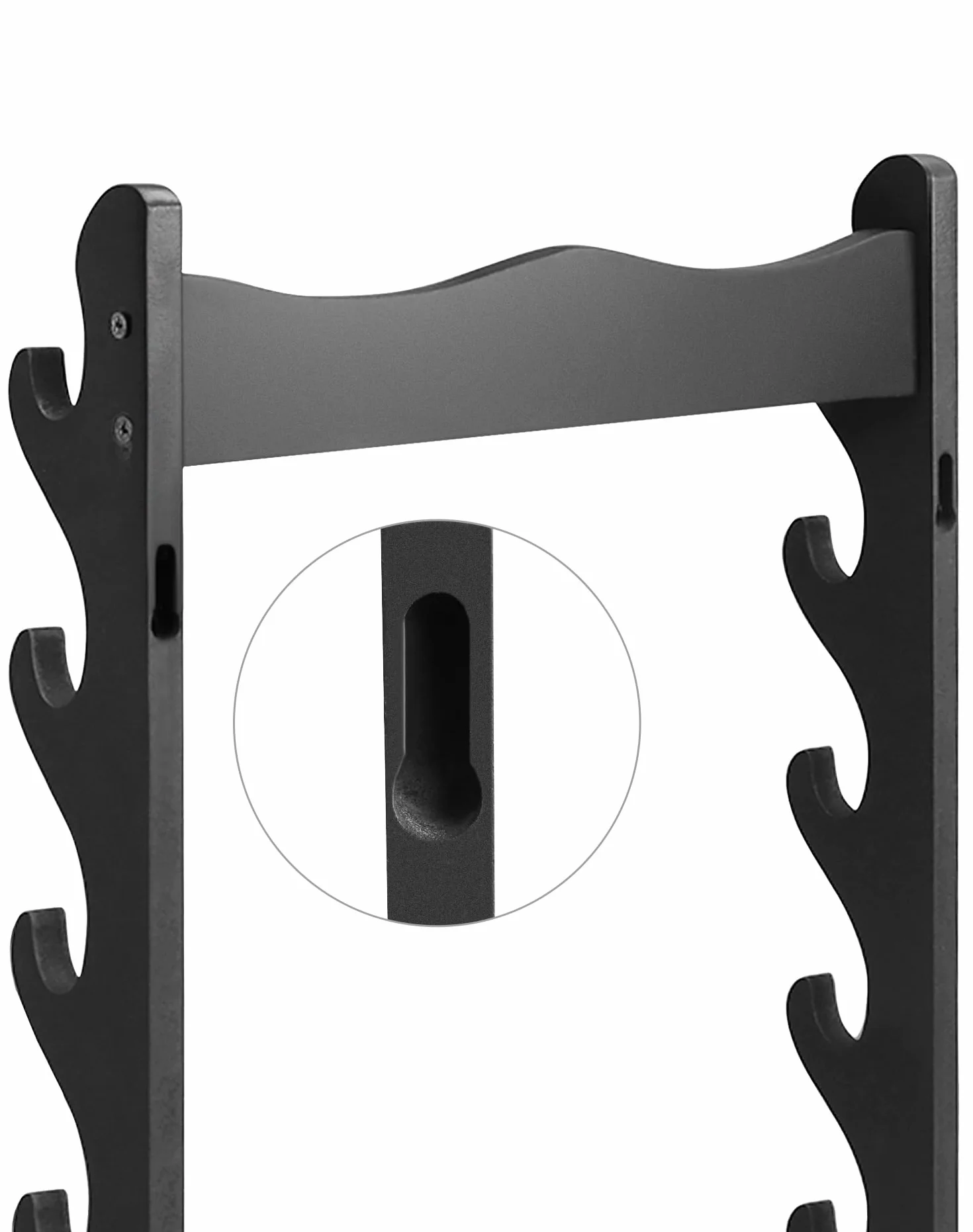 QWORK® 8-poziomowy uchwyt na miecz, stojak na katanę, uchwyt ścienny na katanę, miecze, wędki i flety
