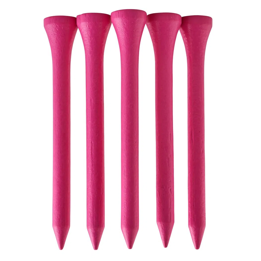 TH Golf 1000 szt. neonowych jasnoróżowych 70 mm 6,5 cm bambusowe koszulki golfowe, przyjazne dla środowiska i trwałe, mocne bambusowe