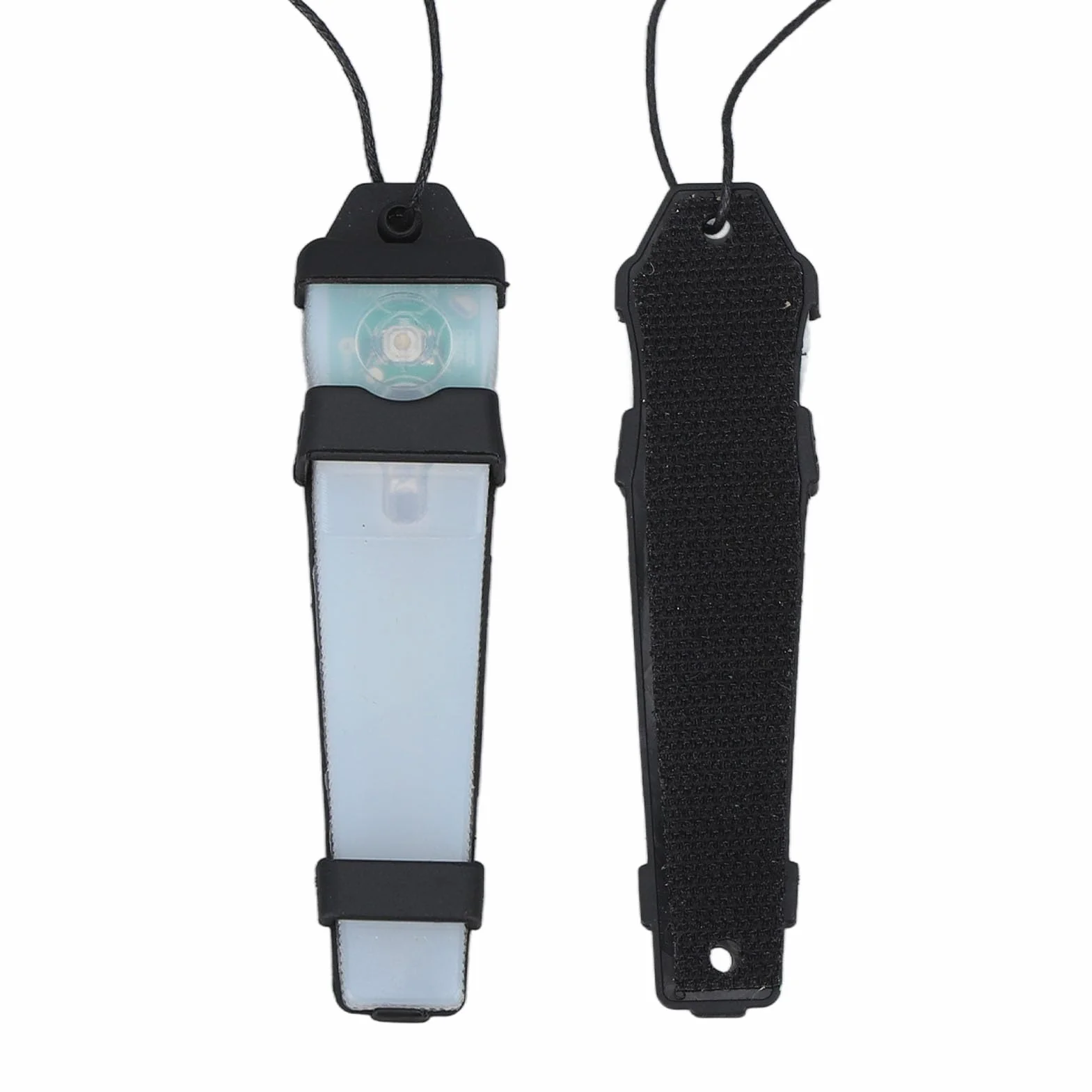 Hełm Survival Signal Light, Wodoodporny Marker Identyfikacji Osobistej, Lekki 150 MAh, Czarny z Pomarańczowym Światłem