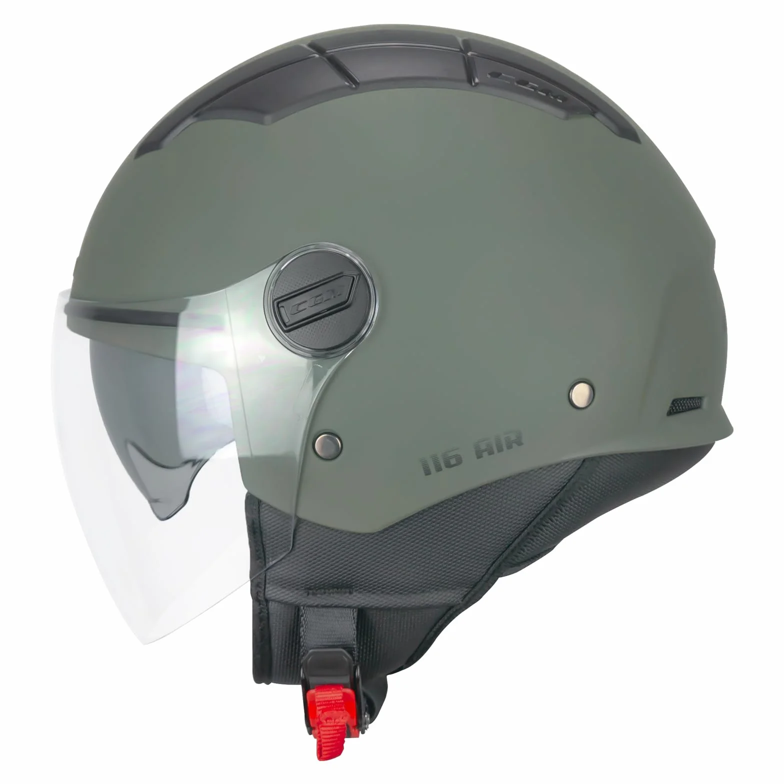 CGM Kask otwarty 116A AIR MONO zielony matowy XXXL 65-66 cm