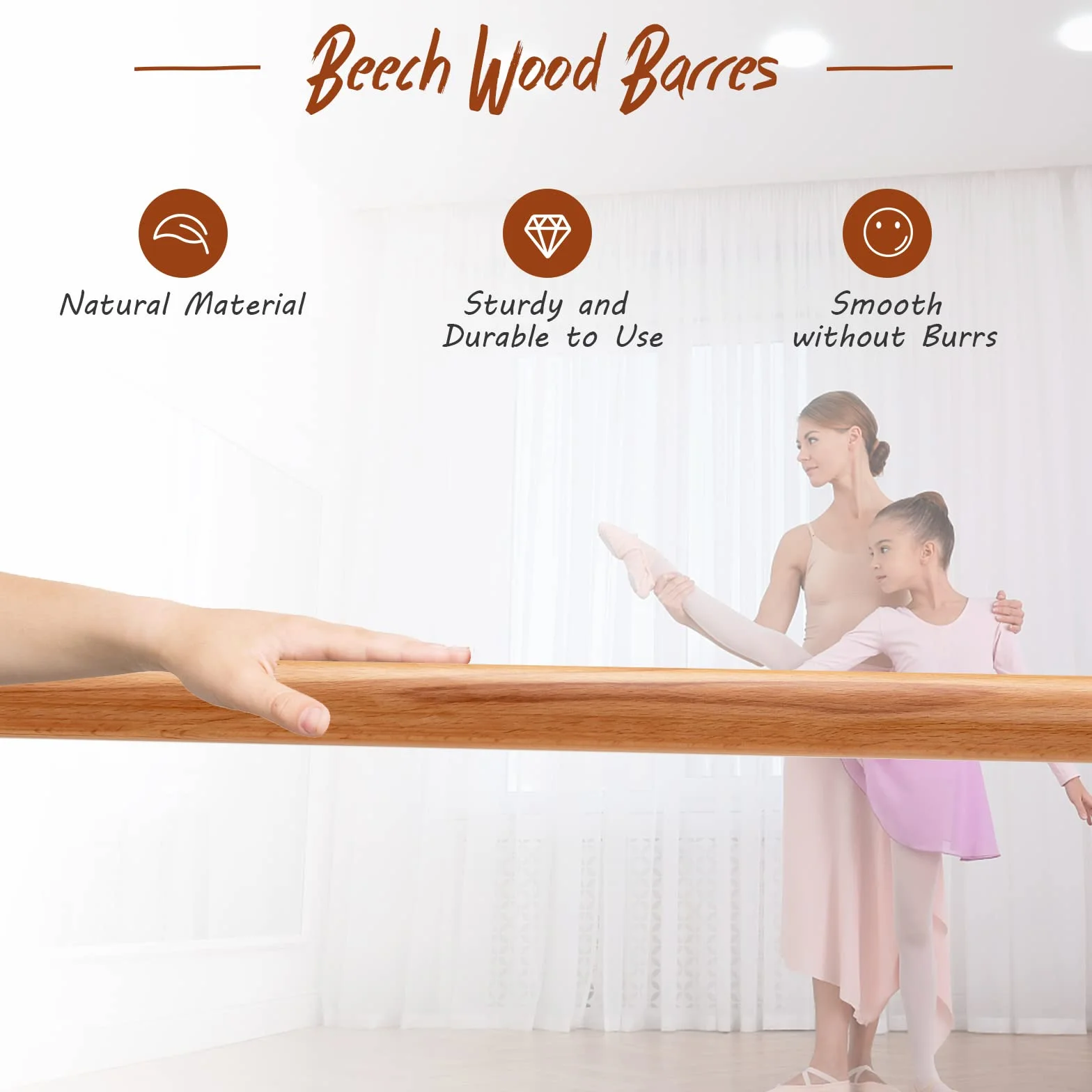 GOPLUS Przenośny drążek baletowy 122 cm, wolnostojący, regulowany, podwójny, czarny