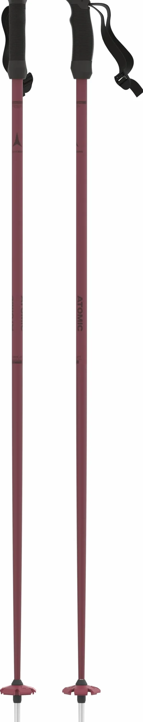 ATOMIC Cloud kijki narciarskie – Maroon – długość 110 cm – wysokiej jakości aluminiowe kijki narciarskie – ergonomiczny uchwyt zapewnia lepszą przyczepność – kij z talerzem stokowym 60 mm – kijki dla
