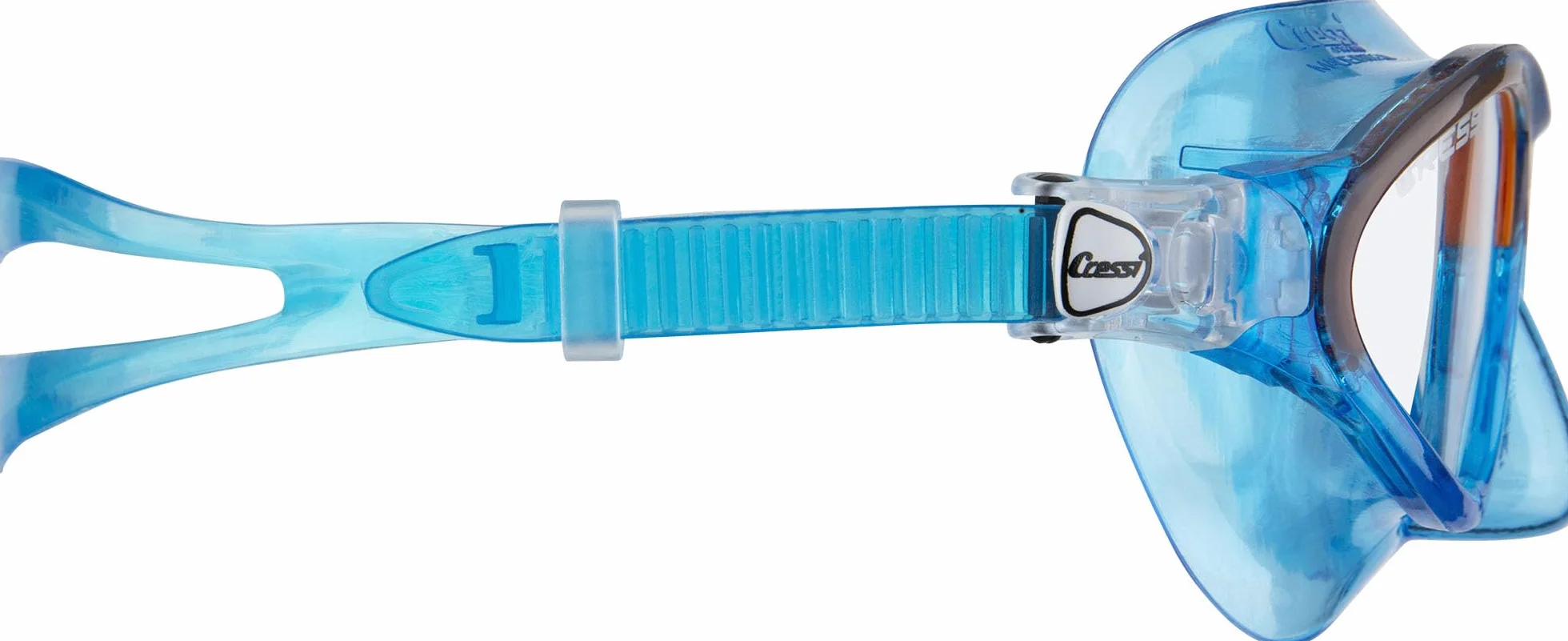 CRESSI since 1946 - Moon Kid + Top - Combo Set Mask Moon and Top Snorkel Ideal for Diving and Snorkelling - Blue/Orange - Kids One Size
