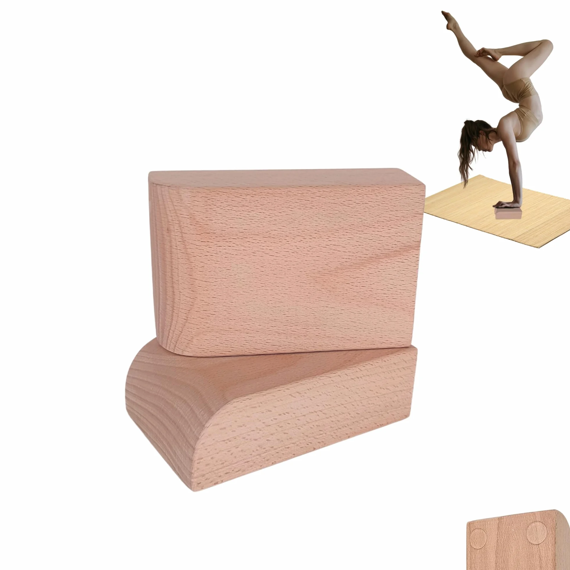 BalanceBlocks drewniane klocki do jogi i gimnastyki ergonomiczne podparcie nadgarstków zestaw 2 sztuk