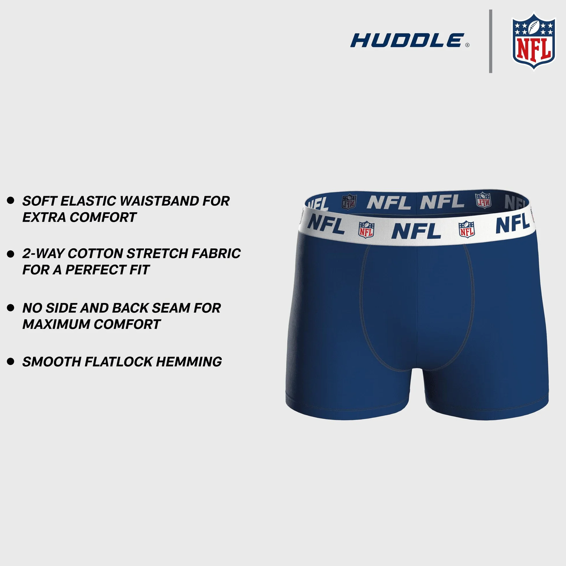 NFL SHIELD 3pk Boxers - BLK - L