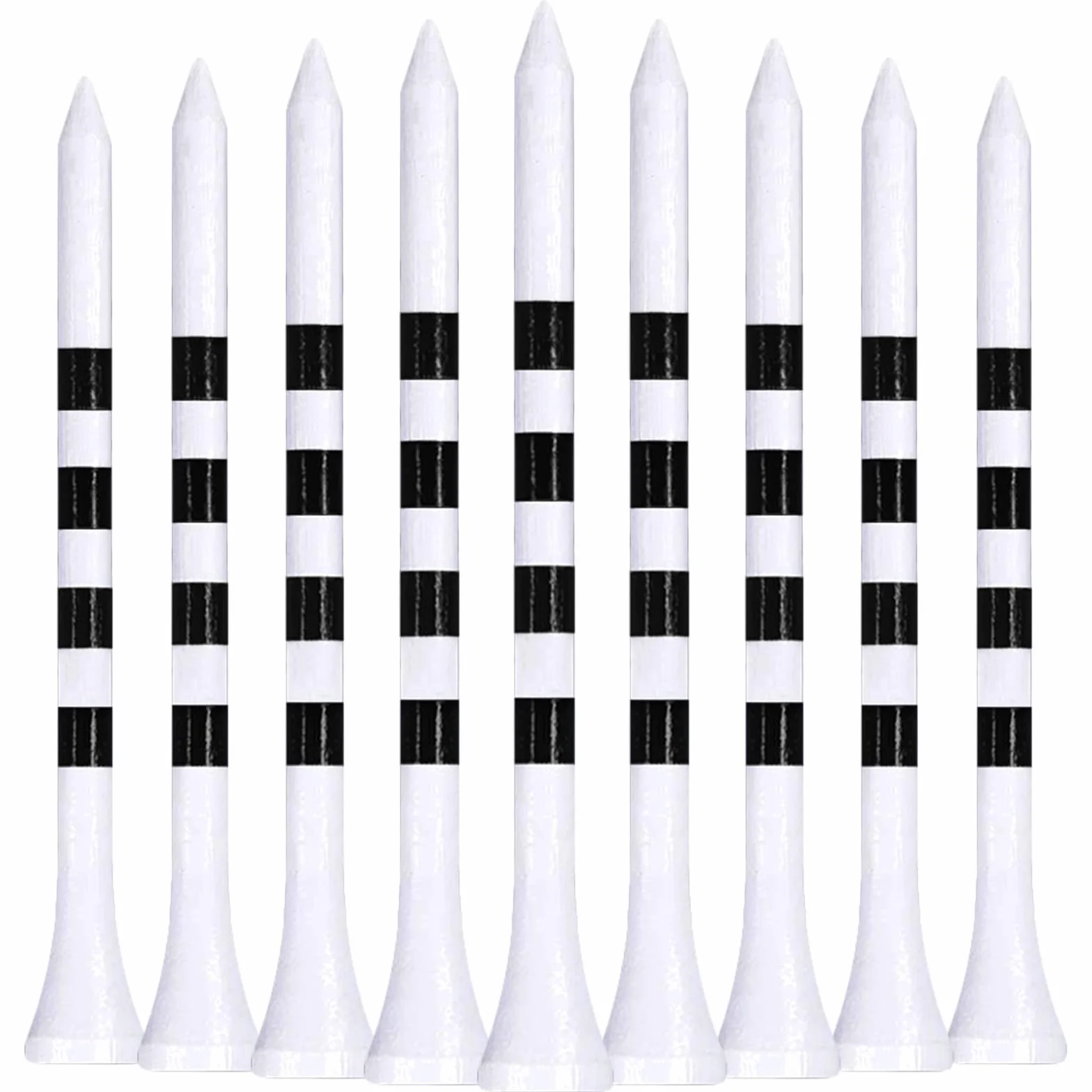 Bambusowe koszulki golfowe 83 mm/70 mm/54 mm/38 mm, opakowanie 100 koszulek golfowych ze znacznikami wysokości, biodegradowalne, zrównoważone, zmniejszone tarcie