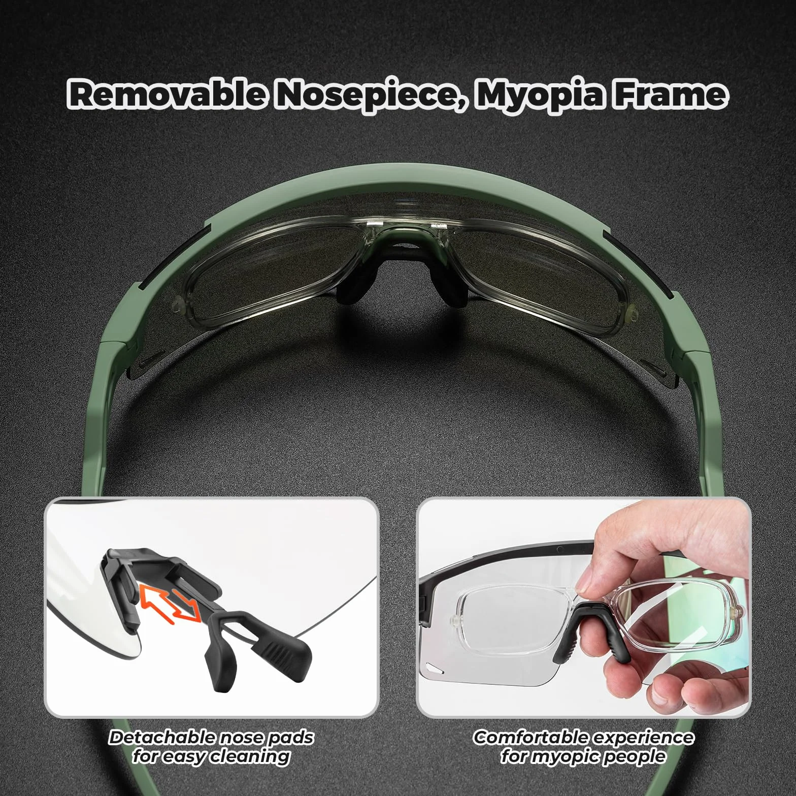 ROCKBROS Okulary rowerowe fotochromatyczne z polaryzacją i filtrem przeciwmgielnym sportowe