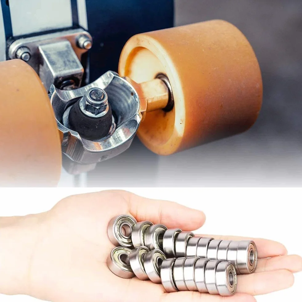 HonLena 608 ZZ łożyska kulkowe, 20 sztuk 8 mm x 22 mm x 7 mm metalowe podwójne Shielded miniaturowe łożysko kulkowe zwykłe do deskorolki, skuterów