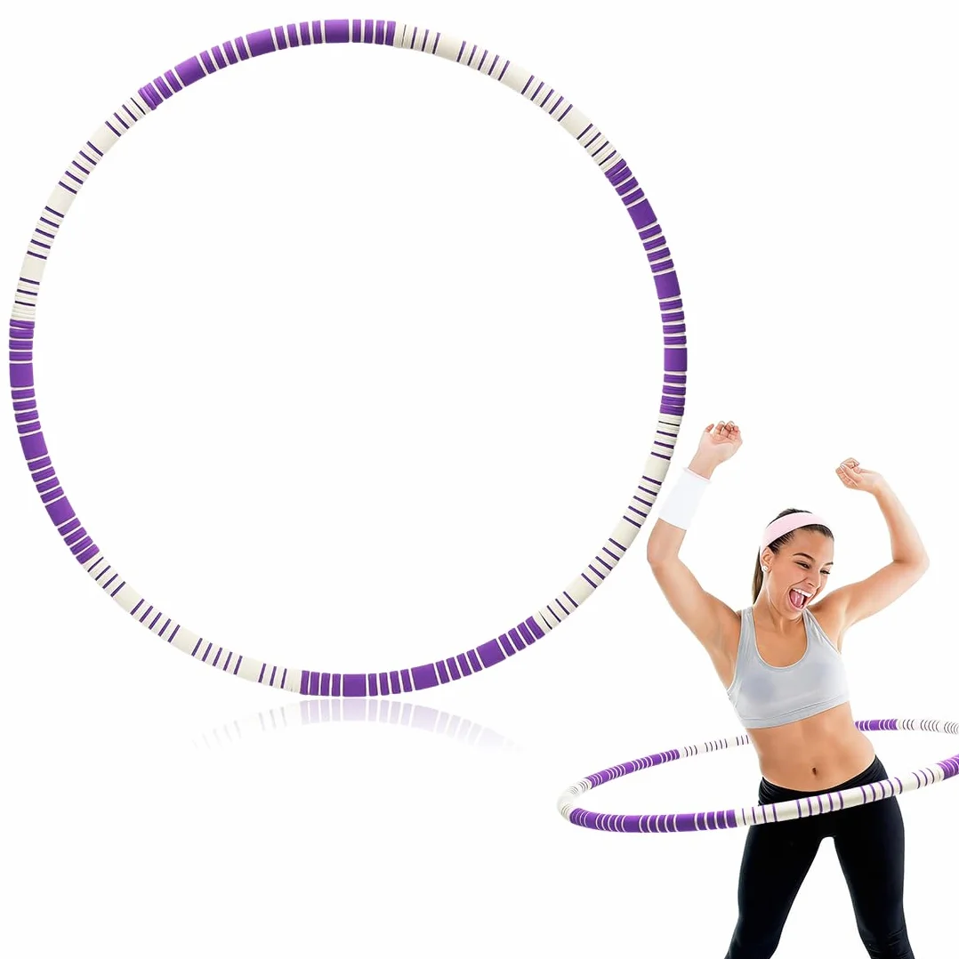 Hula hop dla dorosłych, 1,1 kg, obręcz do fitnessu, do ćwiczeń mięśni brzucha i spalania tłuszczu, do intensywnego treningu, 8 segmentów, zdejmowana reorganizacja