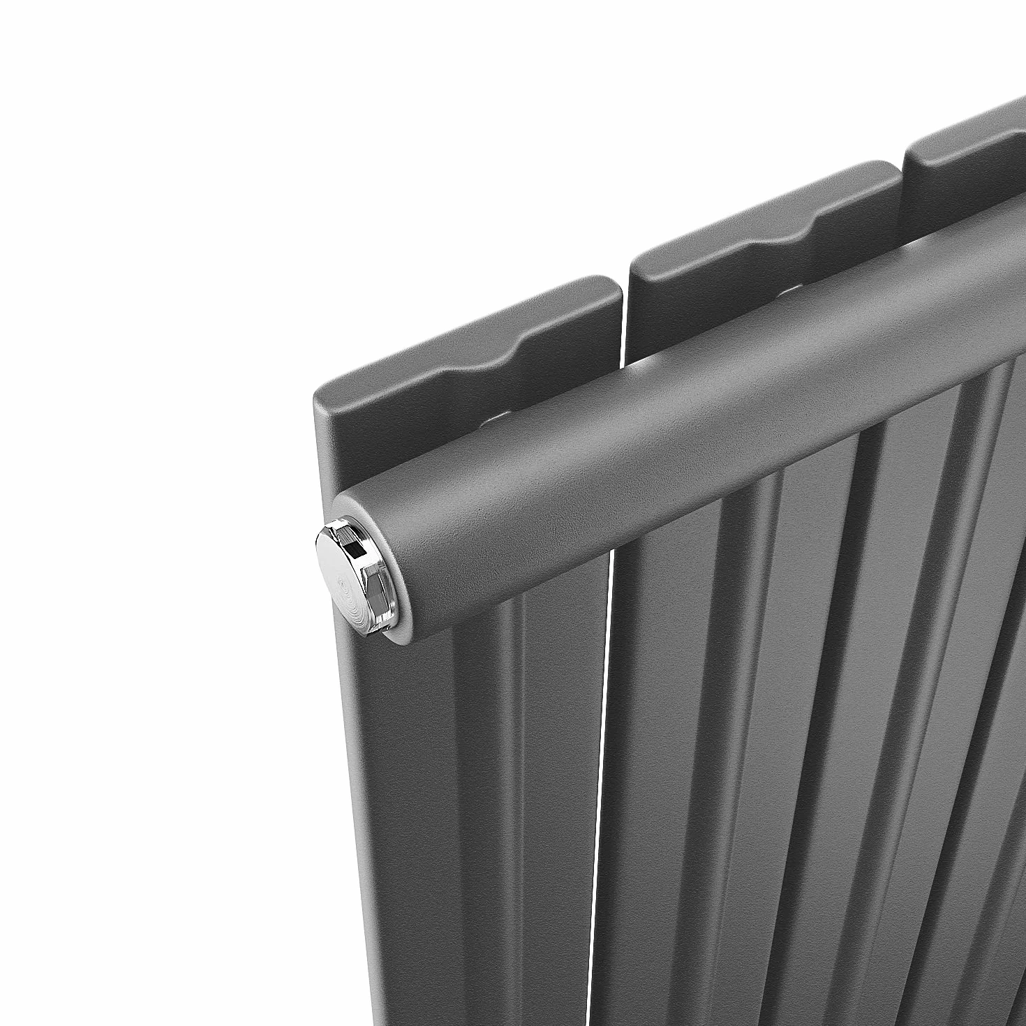 ELEGANT Grzejnik płaski 1600 x 308 mm Antracytowy Multiblok Termostat Pionowy Dwuwarstwowy