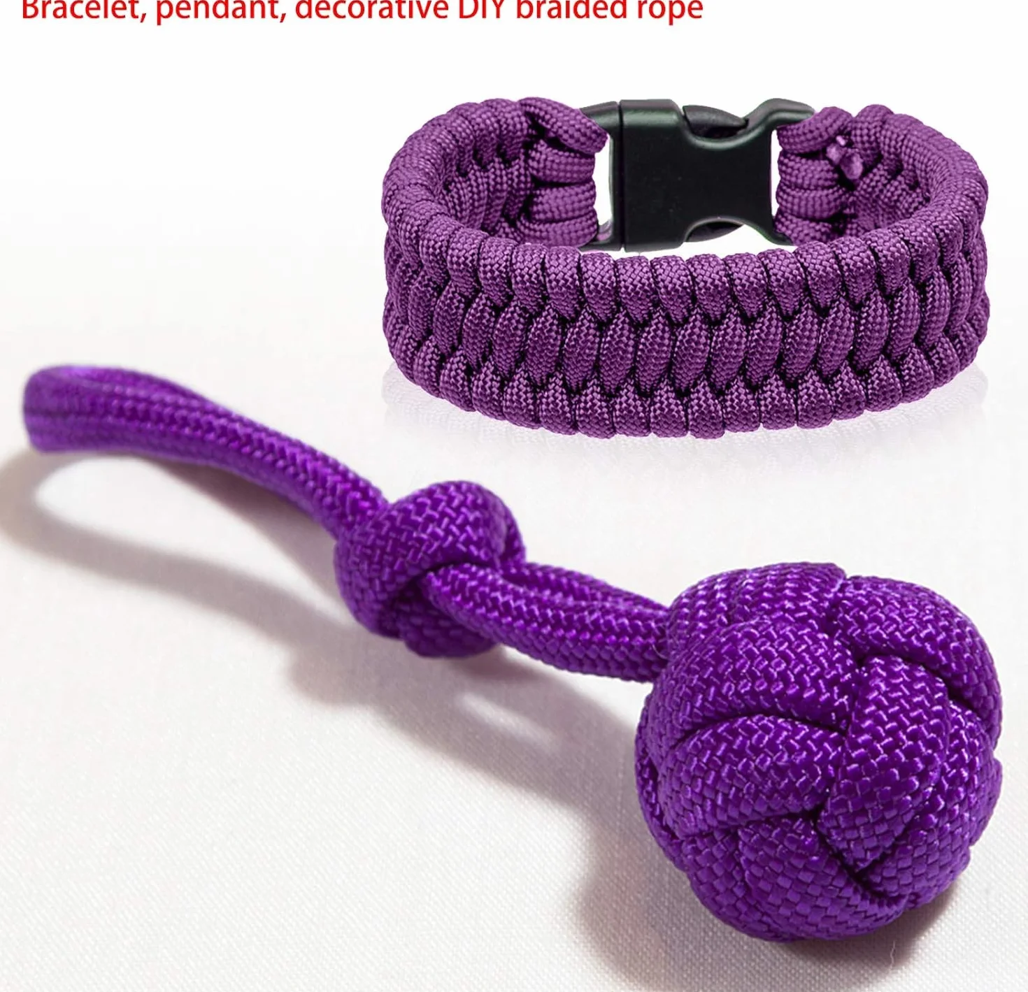 Wandefol 12 kolorów, linka Paracord 550, wielofunkcyjny zestaw linek paracord, z 24 klamrami, do majsterkowania, survivalu, biwakowania, dla wszystkich grup wiekowych, 12 kolorów