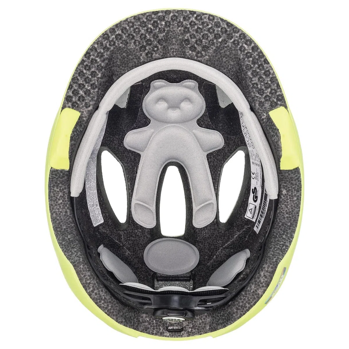 uvex oyo - lekki kask rowerowy dla dzieci - indywidualna regulacja wielkości - możliwość zainstalowania światła LED - neon yellow-moss green matt - 50-54 cm
