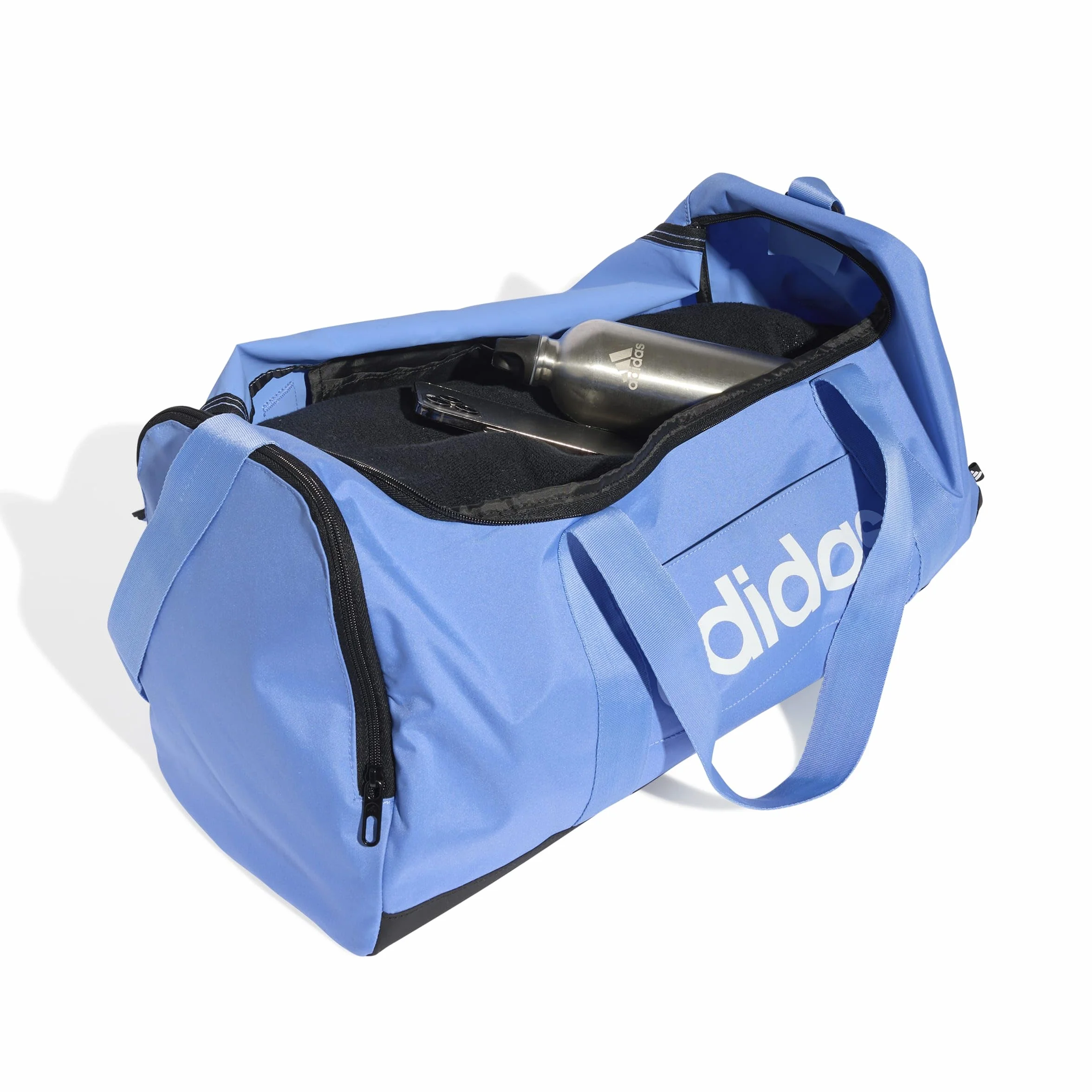 adidas Uniseks Essentials Linear Duffel Bag, blue fusion/black/white, M