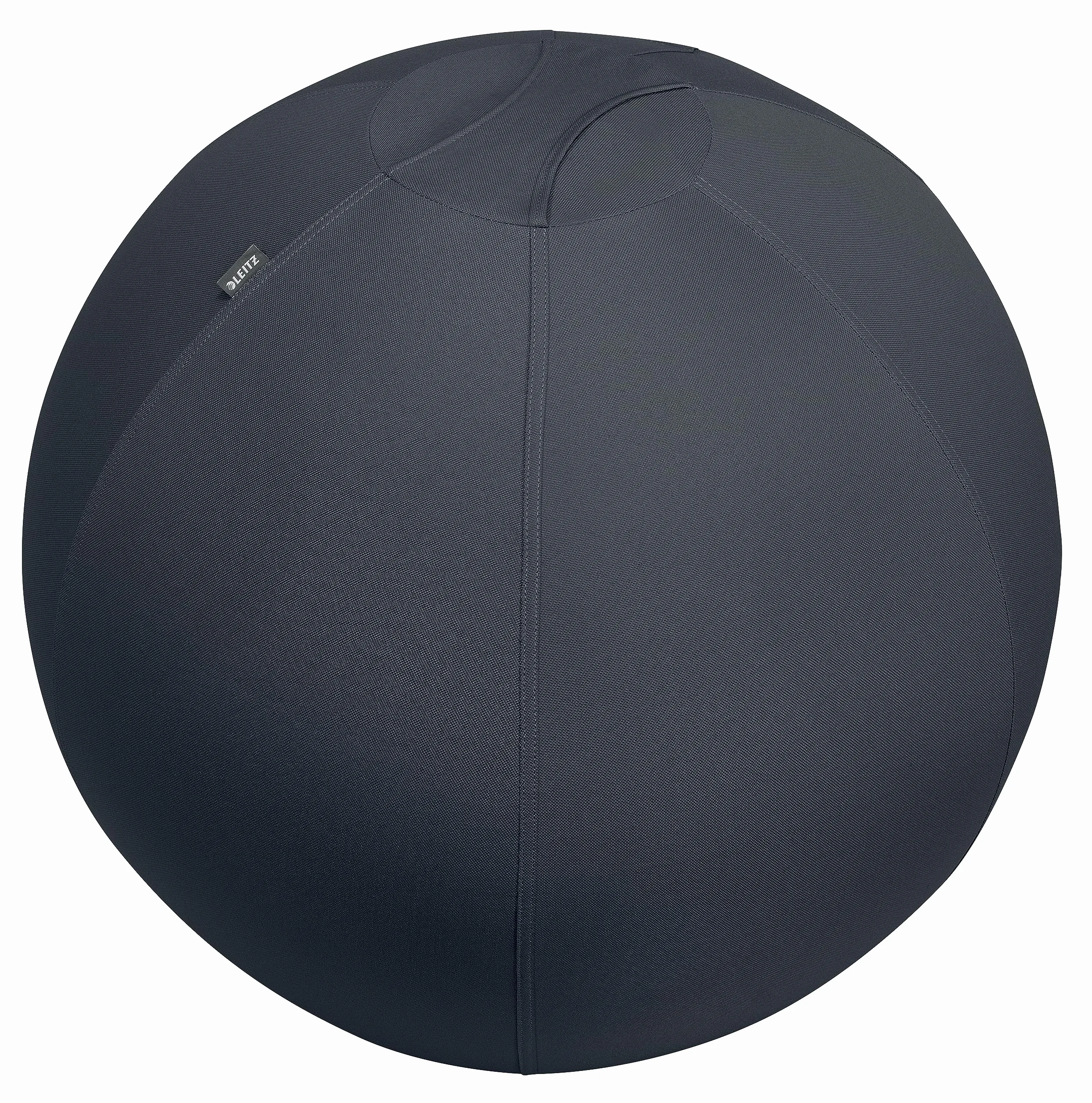 Leitz, Piłka do Siedzenia Ergo Active, Ergonomiczna Alternatywa dla Krzesła do Biurka, Średnica 75 cm, Osłona z Tkaniny, Ręczne Pompowanie, 2 Zatyczki, Seria Ergo, Kolor Aksamitnoszary (65430089)