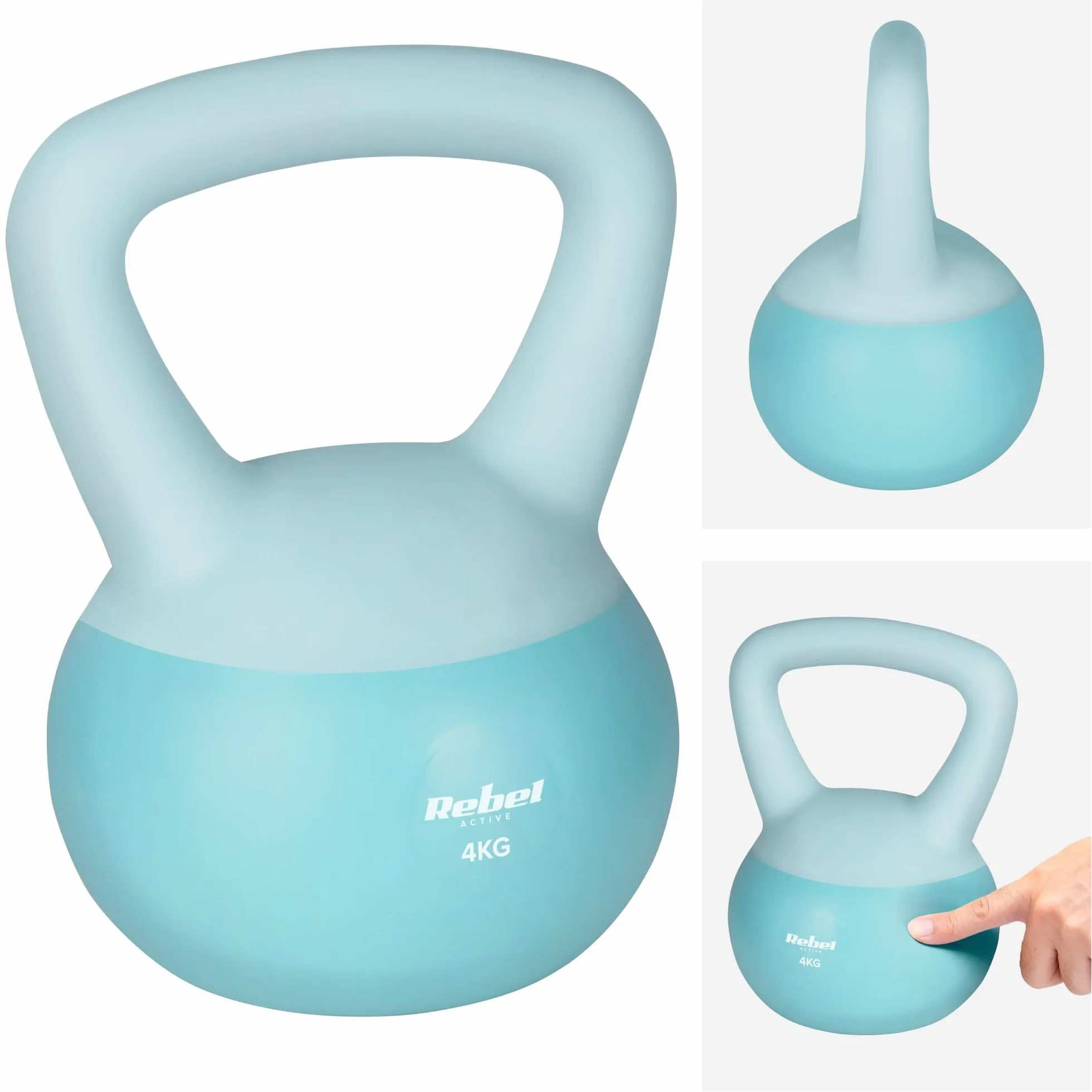 Rebel Soft Kettlebell 4kg PCV Hantel do Fitness