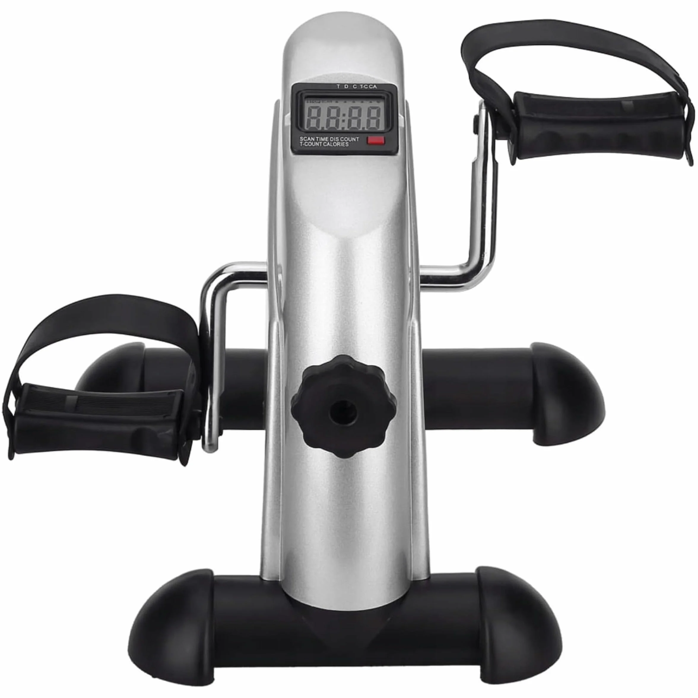 Rower treningowy rehabilitacyjny 2w1 kompaktowy srebrny
