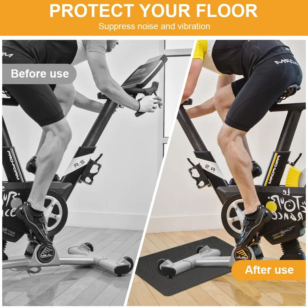 LOMUG Bieżnie, 5 mm, antypoślizgowa mata ochronna Peloton, podwójna mata podłogowa, mata ochronna, sprzęt fitness do sprzętu sportowego Home Gym