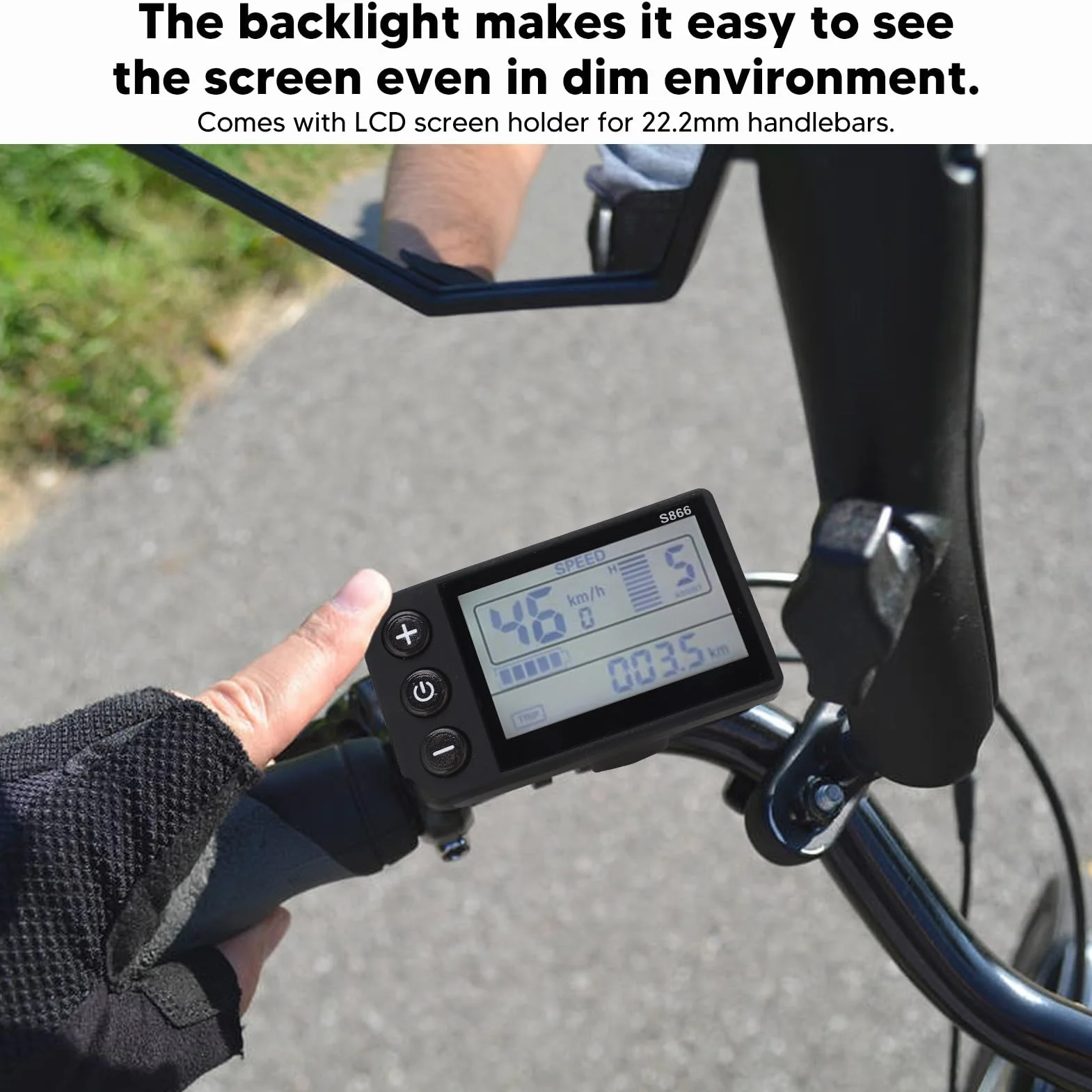 Miernik z Wyświetlaczem LCD do Roweru Elektrycznego S866, 6-pinowy 24 V 36 V 48 V 60 V E Bike Wodoodporny Wyświetlacz Panel Sterowania Miernikiem, Uniwersalny Ekran Panelu LCD do