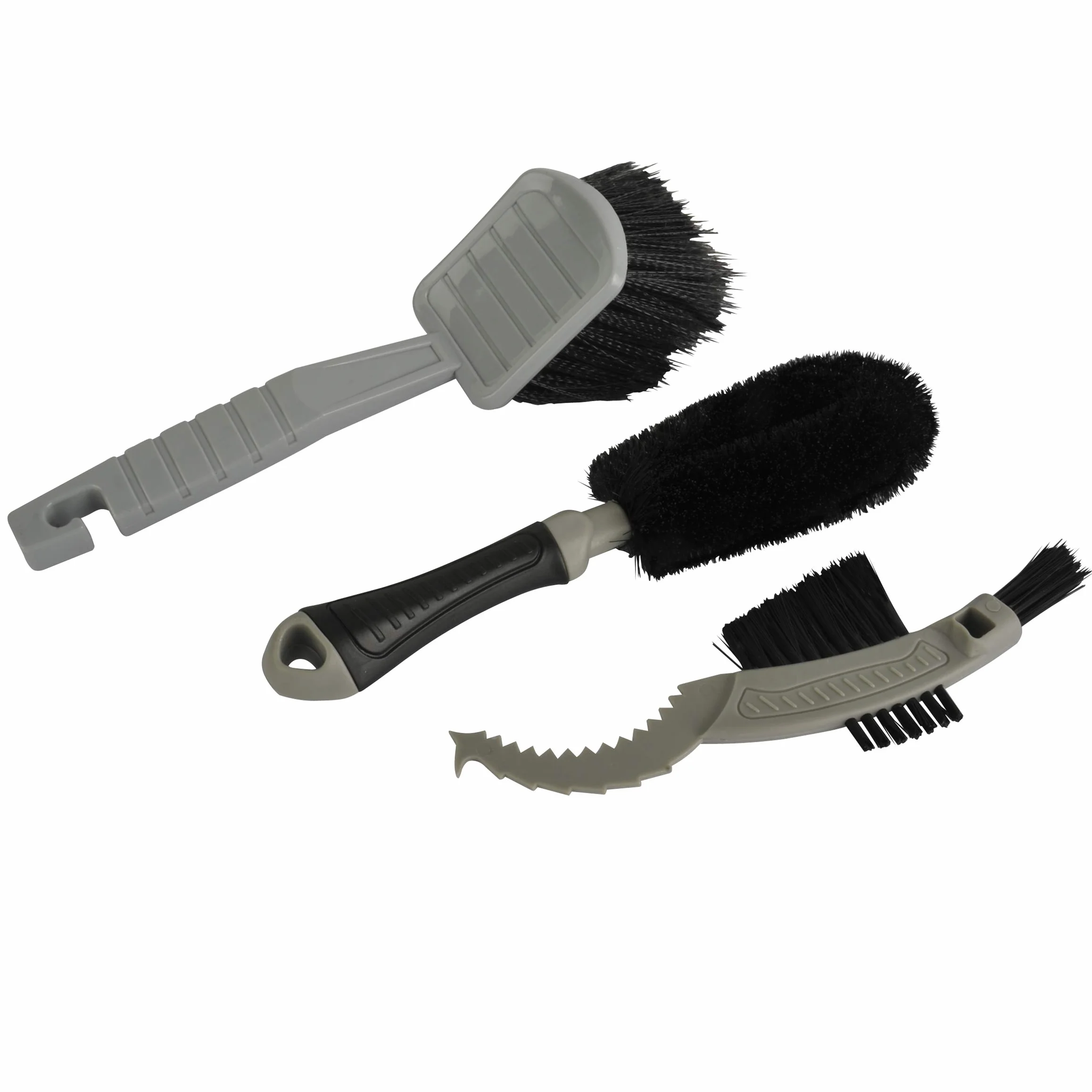 Fischer Uniseks 85538 Zestaw Szczotek, Szary/Czarny, 3 Sztuki
