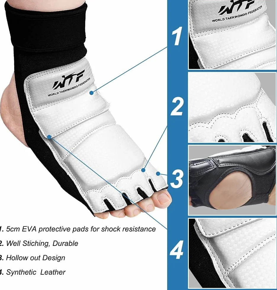 Langray Pie Protector Taekwondo Tobillera Soporte Protección Equipo de Entrenamiento de Boxeo MMA Saco de Boxeo Karate Artes Marciales Kickboxing Kung Fu