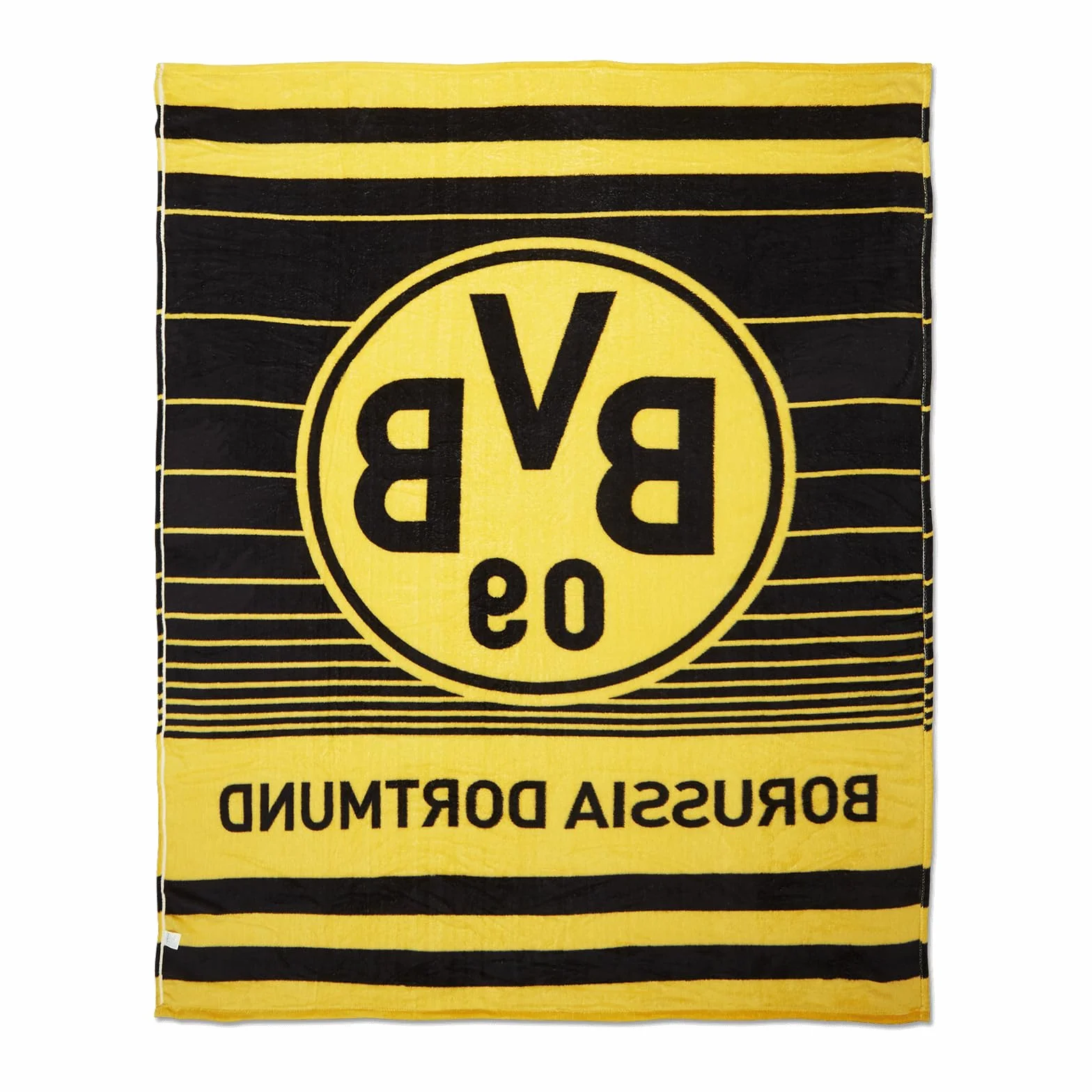Borussia Dortmund BVB Koc polarowy w paski - czarno-żółty - 200 x 150 cm - 100% poliester