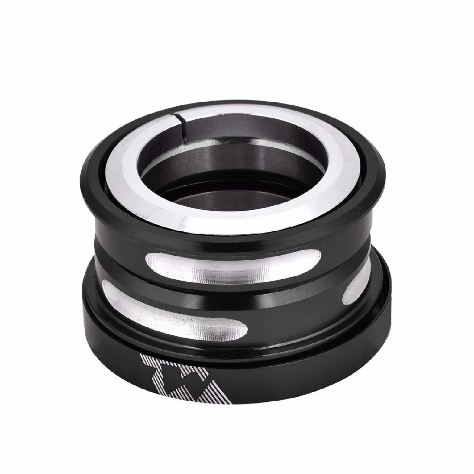Keenso Łożyska zestaw słuchawkowy rowerowy, uniwersalny 44 mm stop aluminium zestaw słuchawkowy łożyska rower galwanizacja wewnętrzna uszczelnione łożysko zestaw słuchawkowy do przedniego widelca 28,6 mm (czarny)