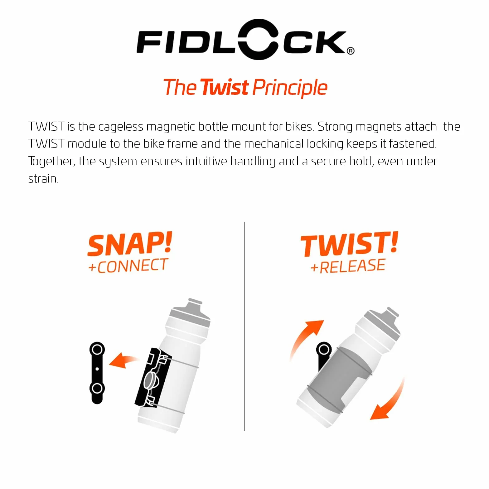Fidlock Złącze Uni podstawa rowerowa magnetyczny stojak na butelki rowerowe z uchwytem