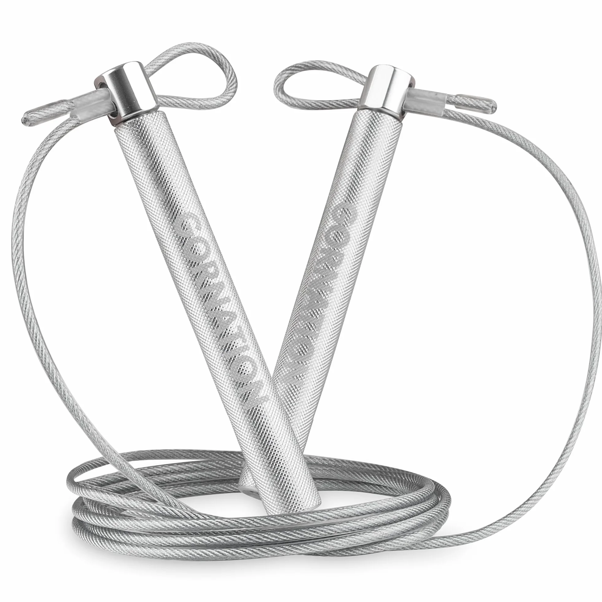 GORNATION Skakanka - regulowana profesjonalna skakanka z łożyskiem kulkowym - do fitnessu, boksu, speed-rope, z antypoślizgowymi uchwytami i aluminiowymi linami