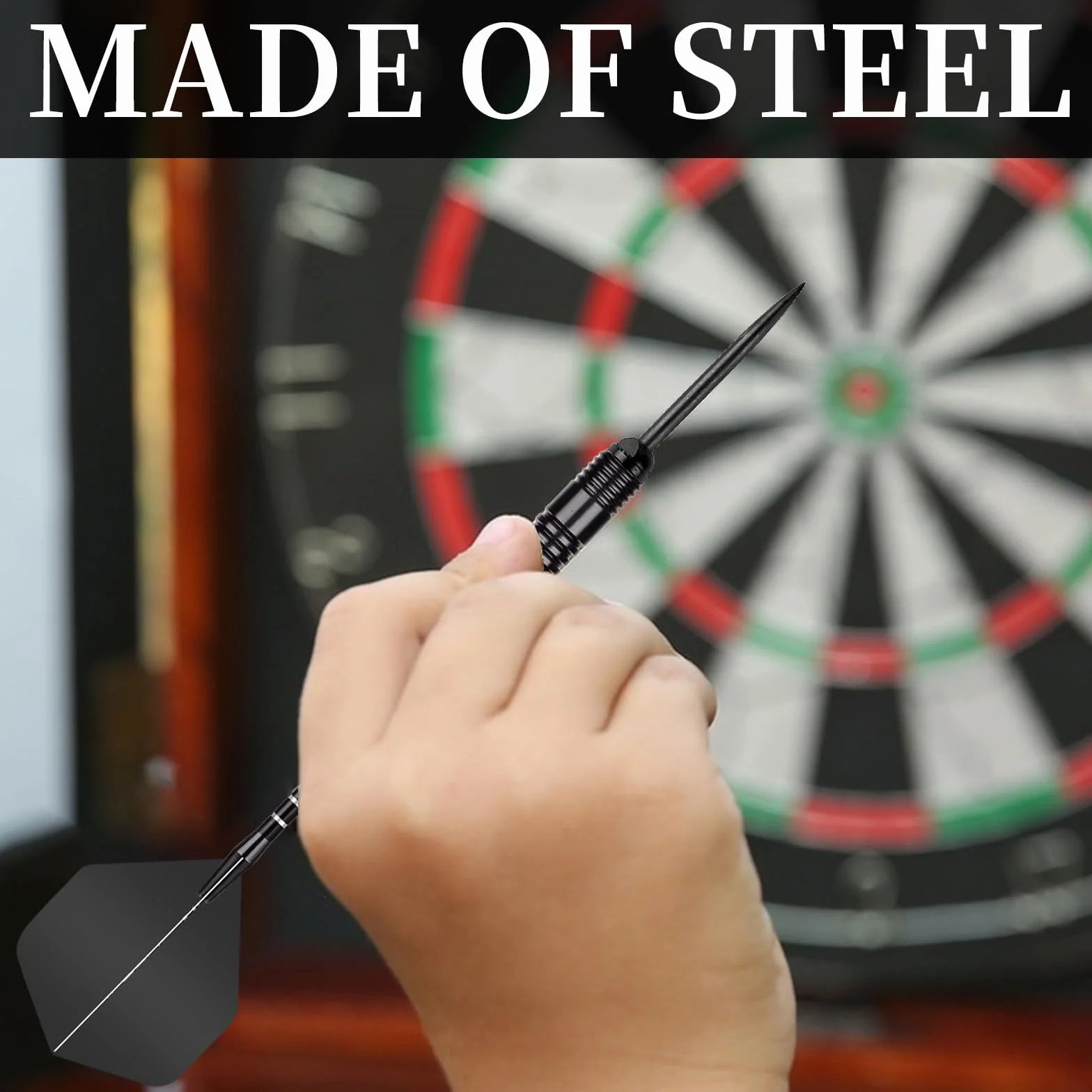 Groty stalowe do darta ze wkrętem, Steeldarts końcówki do konwersji Softdart, 12 sztuk z gumowymi obręczami