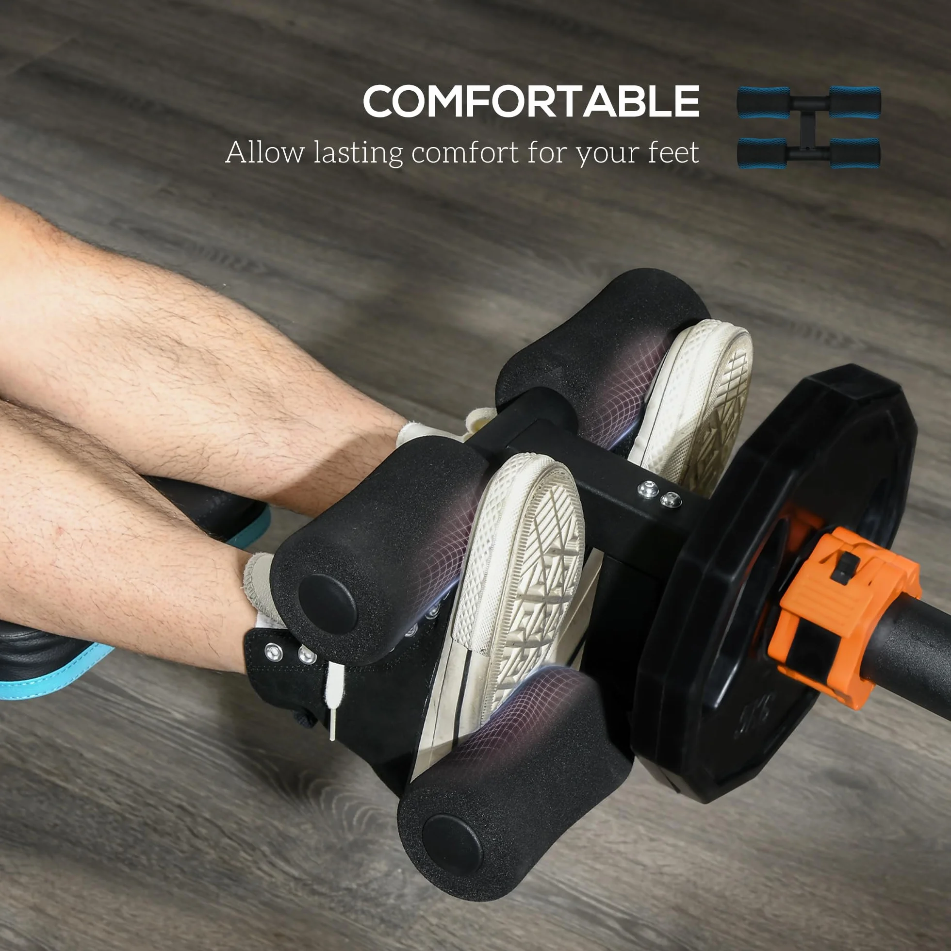 SPORTNOW Tib Bar Tibialis Trainer Maszyna do podnoszenia łydek, pasuje do talerzy obciążających 5 cm