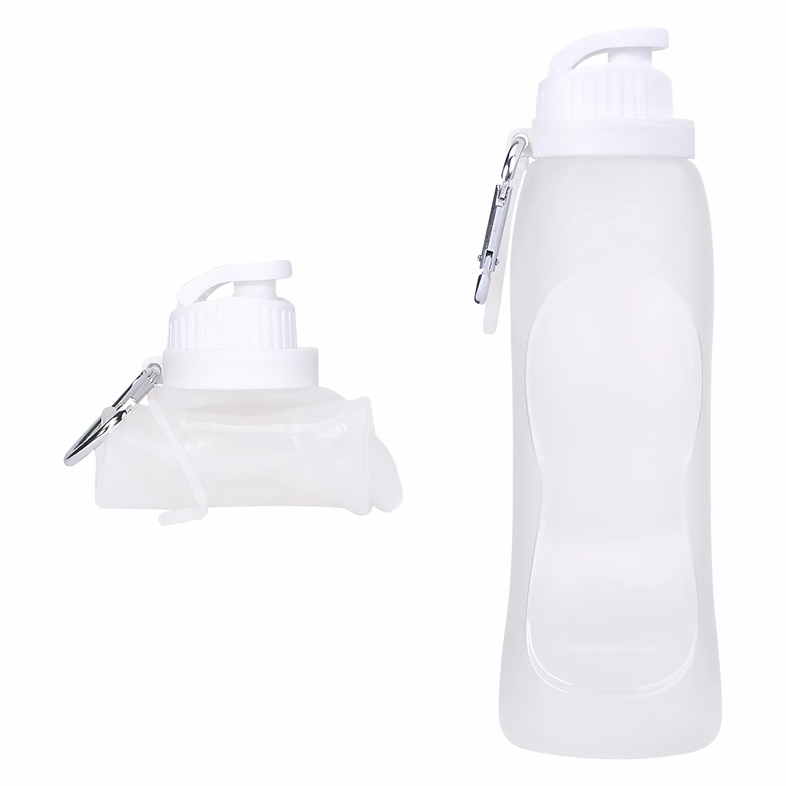 TNSLAND Składana butelka na napoje i wodę, 500 ml, przenośna, sportowa, bez BPA, z szczelnym wzorem, idealna do uprawiania sportów na świeżym powietrzu i podróży