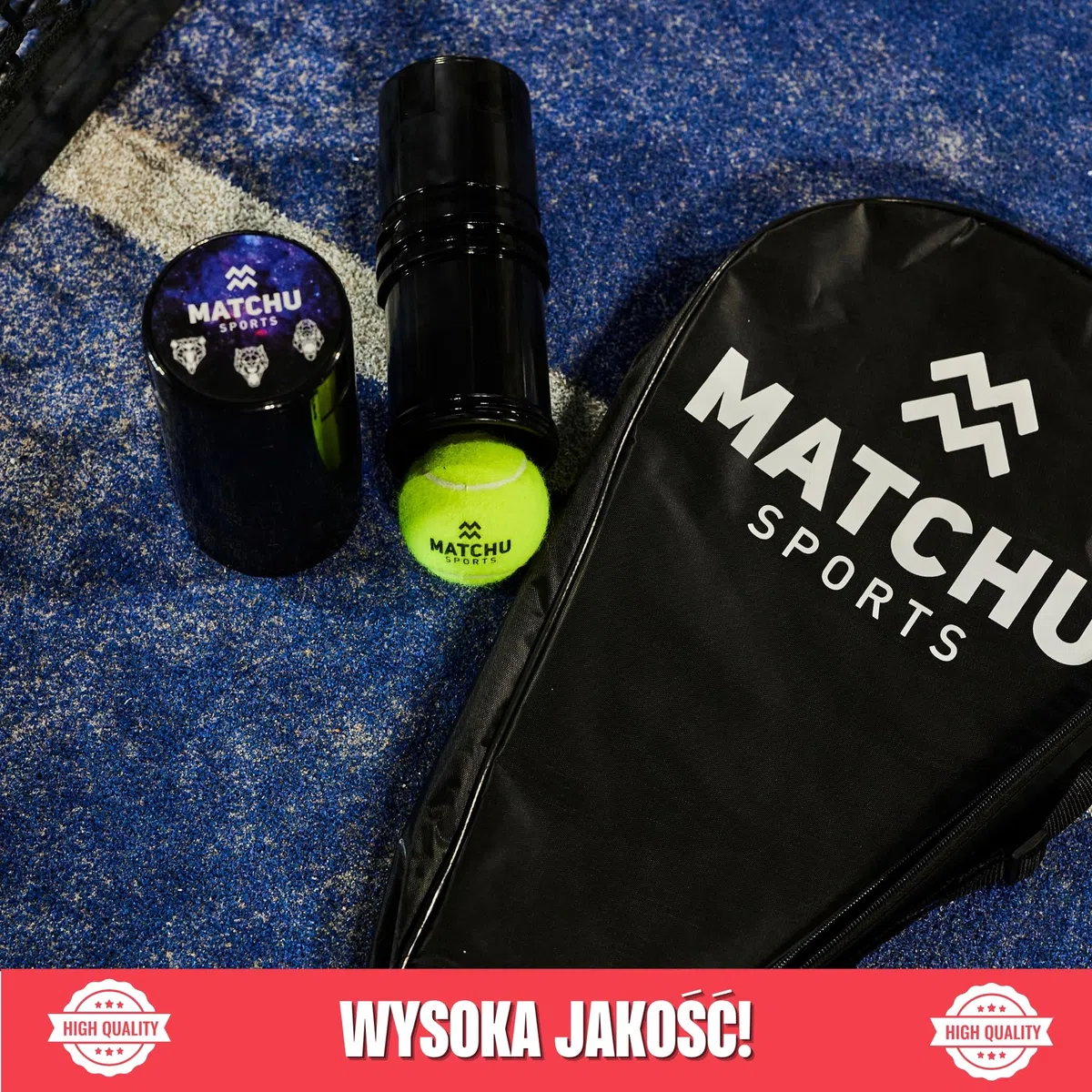 MATCHU - Regulator ciśnienia do piłek do padla i tenisa - Uchwyt ciśnieniowy - Przywracacz ciśnienia - Uchwyt ciśnieniowy do piłek - Przedłuża żywotność - 22x8,3x CM - PRO Edition - Czarny
