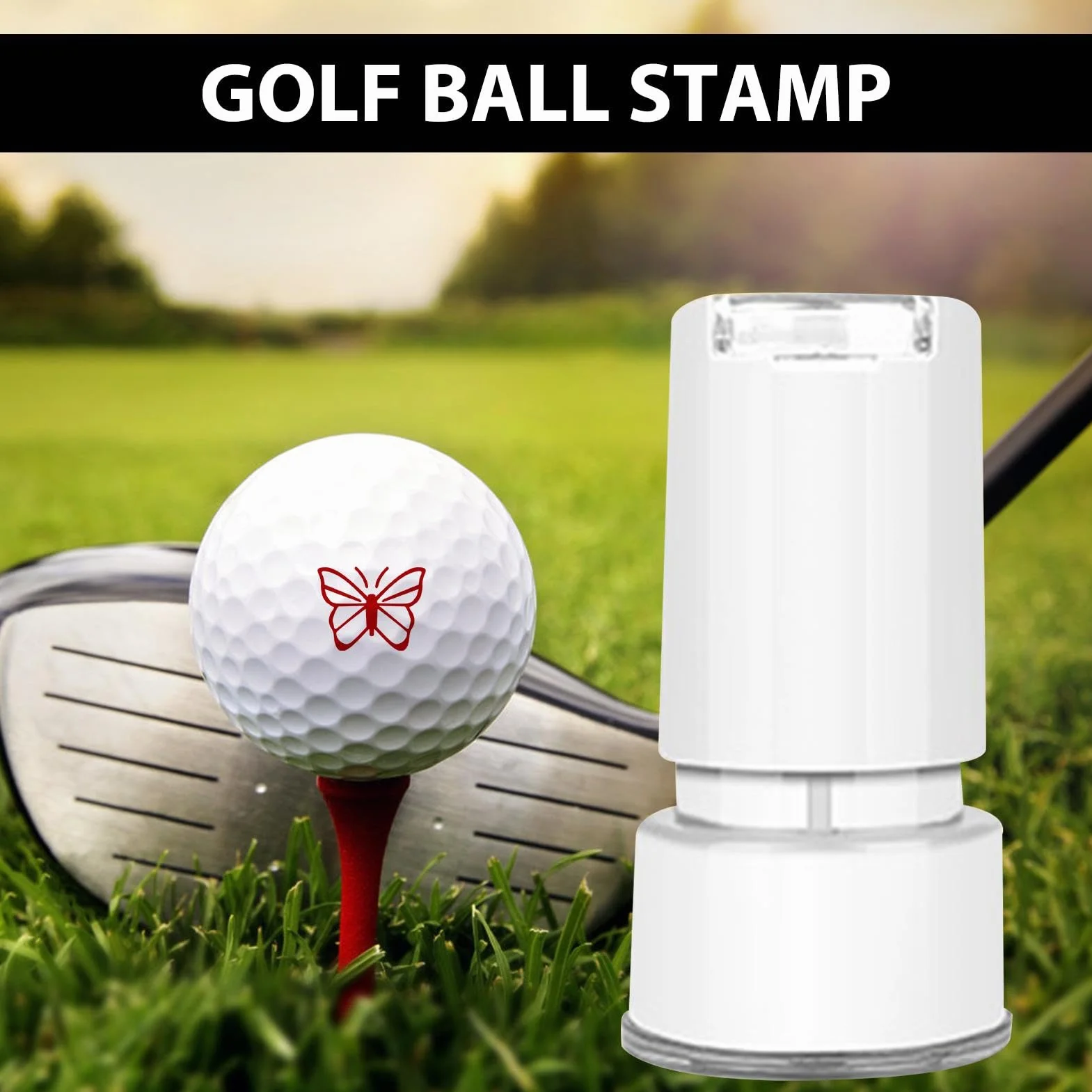 Stempel do piłek golfowych – wodoodporny stempel wielokrotnego użytku, narzędzia do oznaczania piłek golfowych, wodoodporny, szybkoschnący stempel atramentowy dla golfisty, ojca