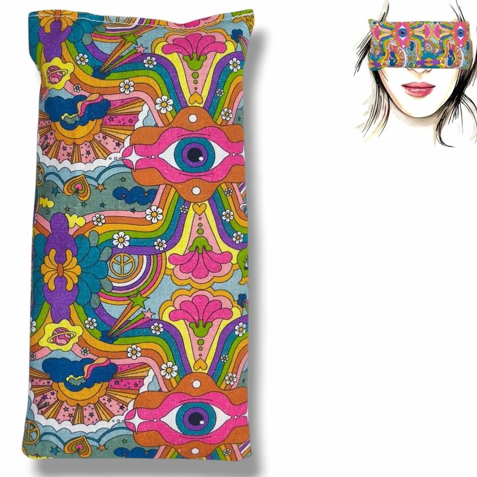 Poduszki na oczy 2 - Hippie | Nasiona lawendy i ryżu | joga, medytacja, relaks, odpoczynek oczu...