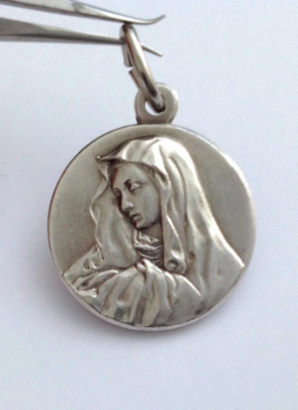I G J Medal Matki Bożej Bolesnej - Medal Świętych Patronów, Mosiądz, Brak kamienia