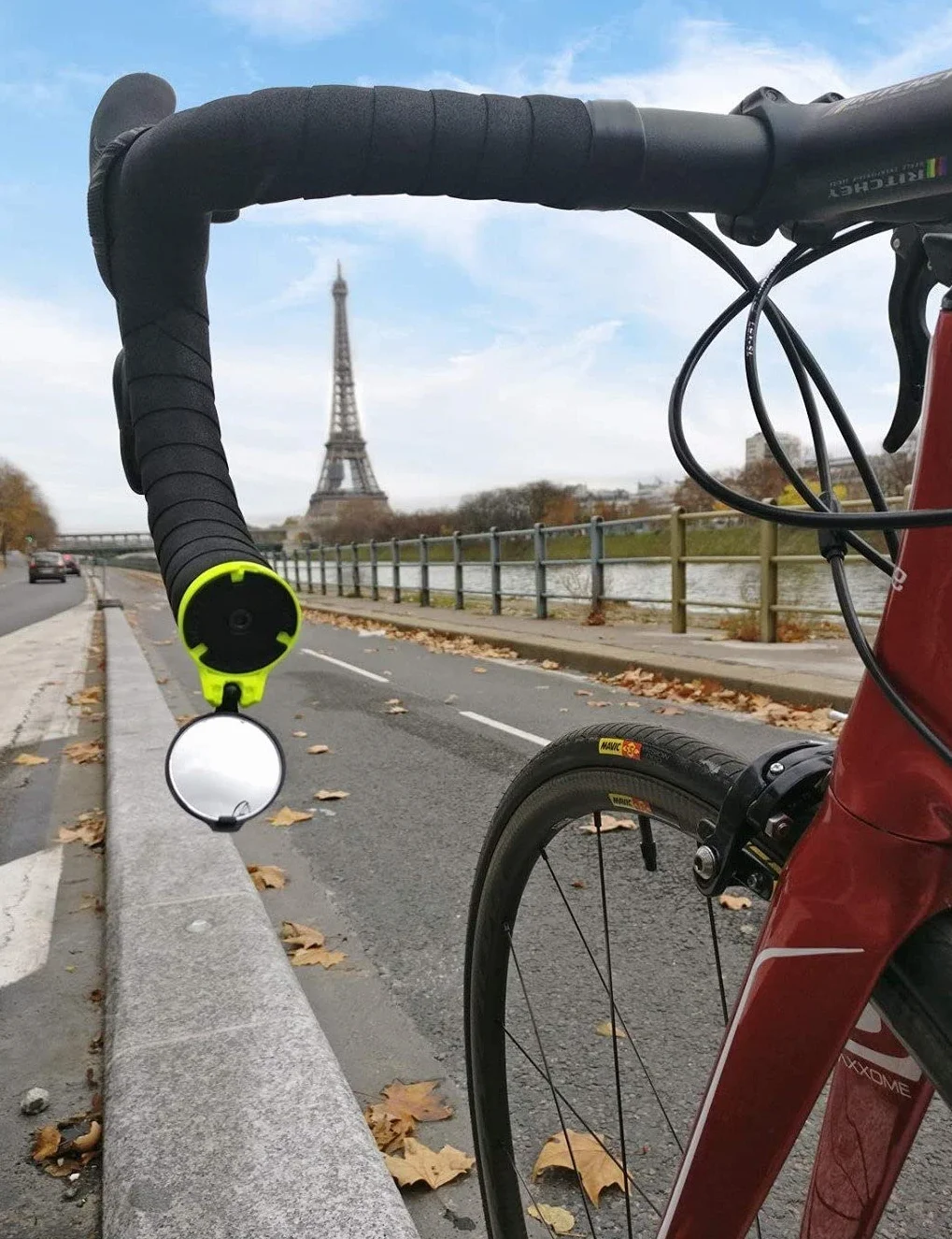 THE BEAM CORKY PERFORMANCE Mini Lusterko Rowerowe Składane 360 Stopni Czarny