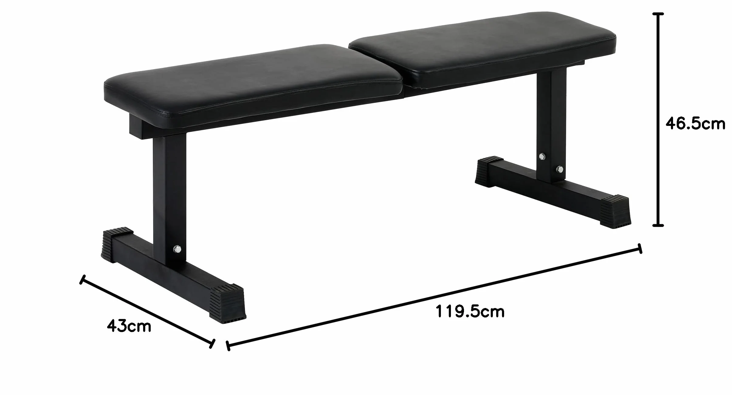 Rebel Electro Ławka Treningowa Prosta Stalowa Malowana Proszkowo Domowa Profil 1,2 mm RBA-2000
